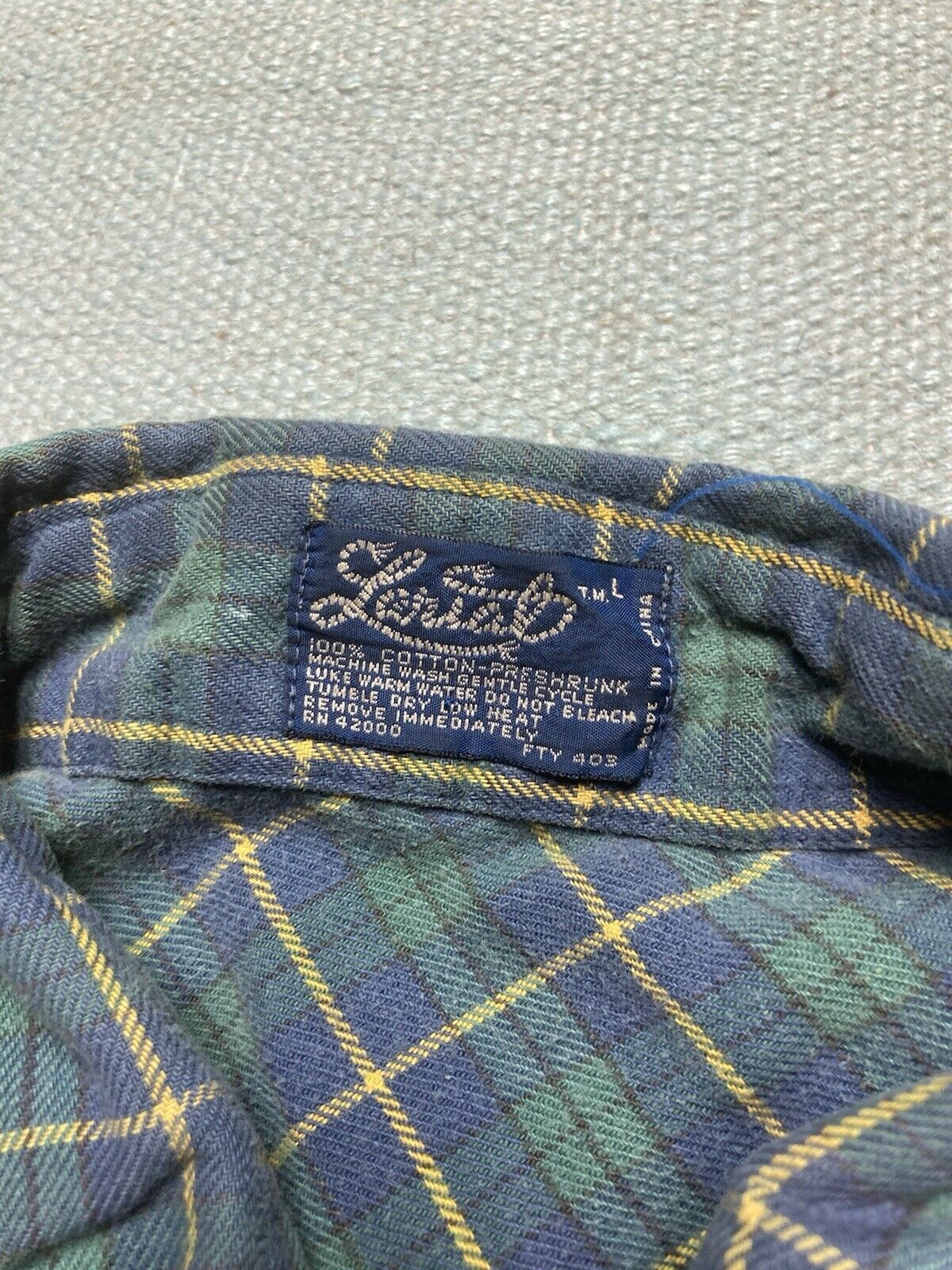Vintage VTG 70s Pearl snap flannel shirt western cowboy plaid large Size US L / EU 52-54 / 3 - 5 Thumbnail