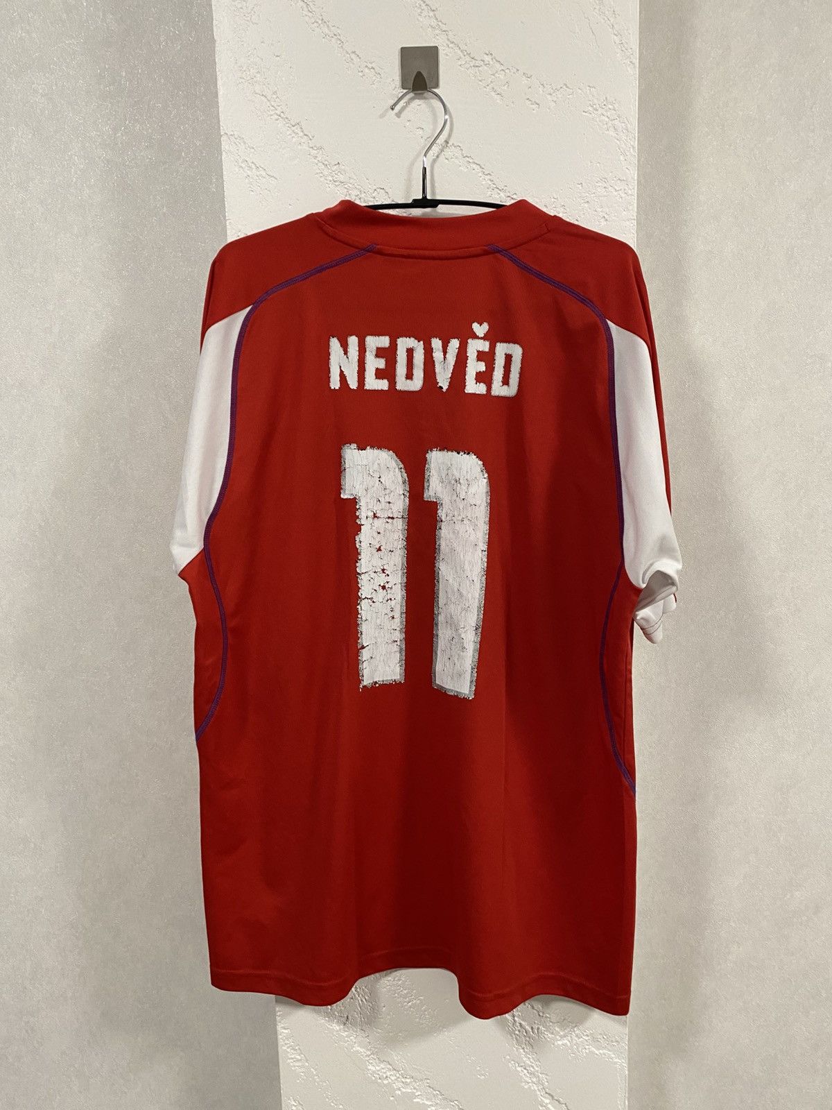 Puma Czech Republic 2003-04 Puma Vintage Soccer Jersey Nedved 11 Size US XL / EU 56 / 4 - 9 Thumbnail