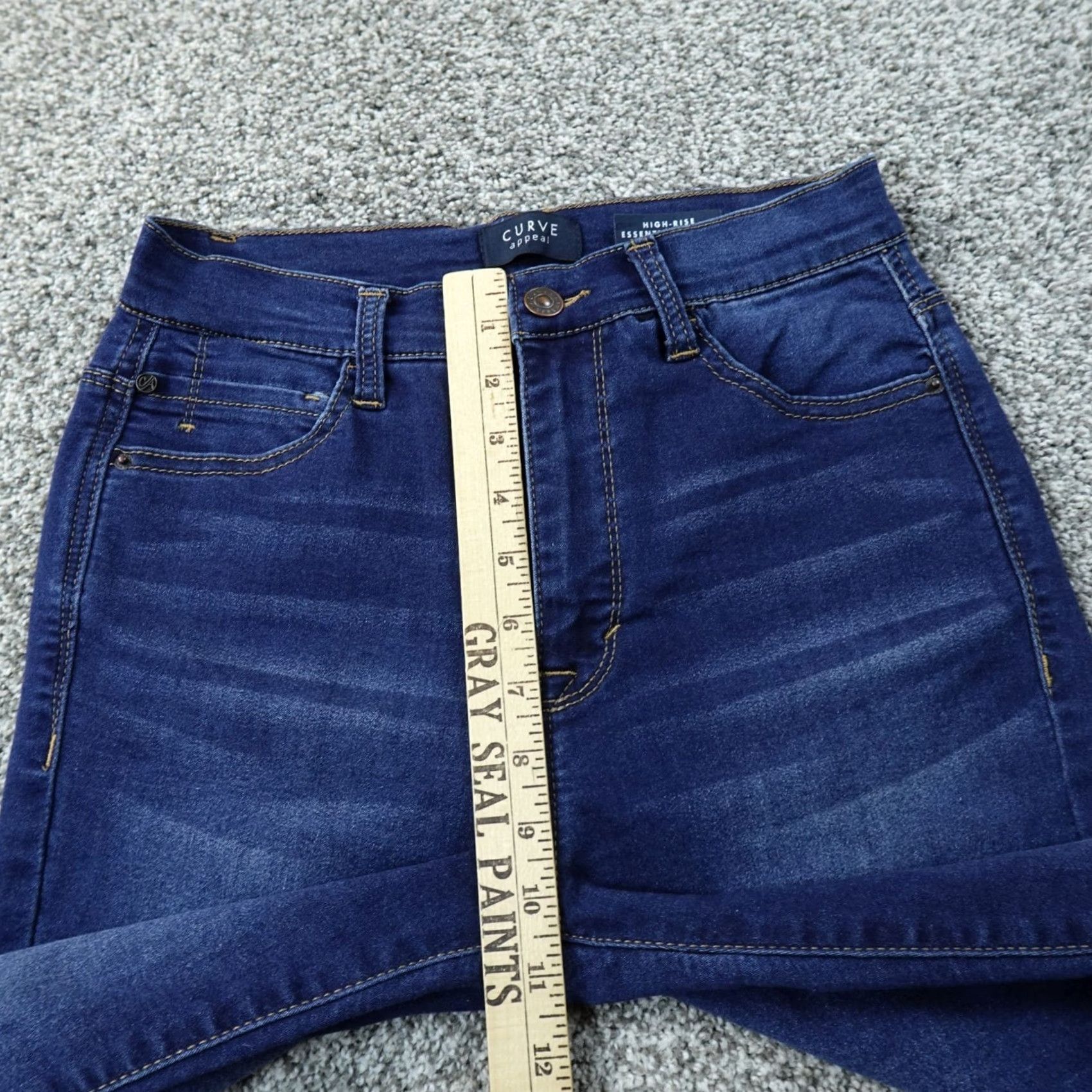 Vintage Curve Appeal Jeans Womens 2 Dark Blue Denim High Rise Skinny Stretch Flex Jeans Size 26" / US 2 / IT 38 - 4 Thumbnail