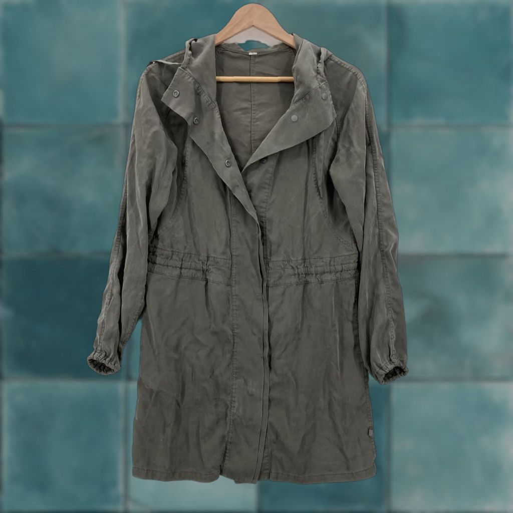 Lululemon VINTAGE Lululemon Jacket Womens Small Olive Green Hooded Anorak Parka Drawstring Waist Shirt? Size S / US 4 / IT 40 - 1 Thumbnail