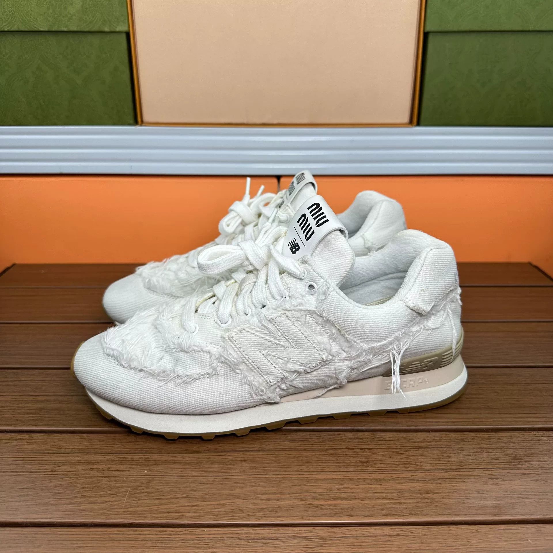 Miu Miu Miu Miu Collab White Lowtop Sneakers it_38 Women Size US 8 / IT 38 - 1 Thumbnail