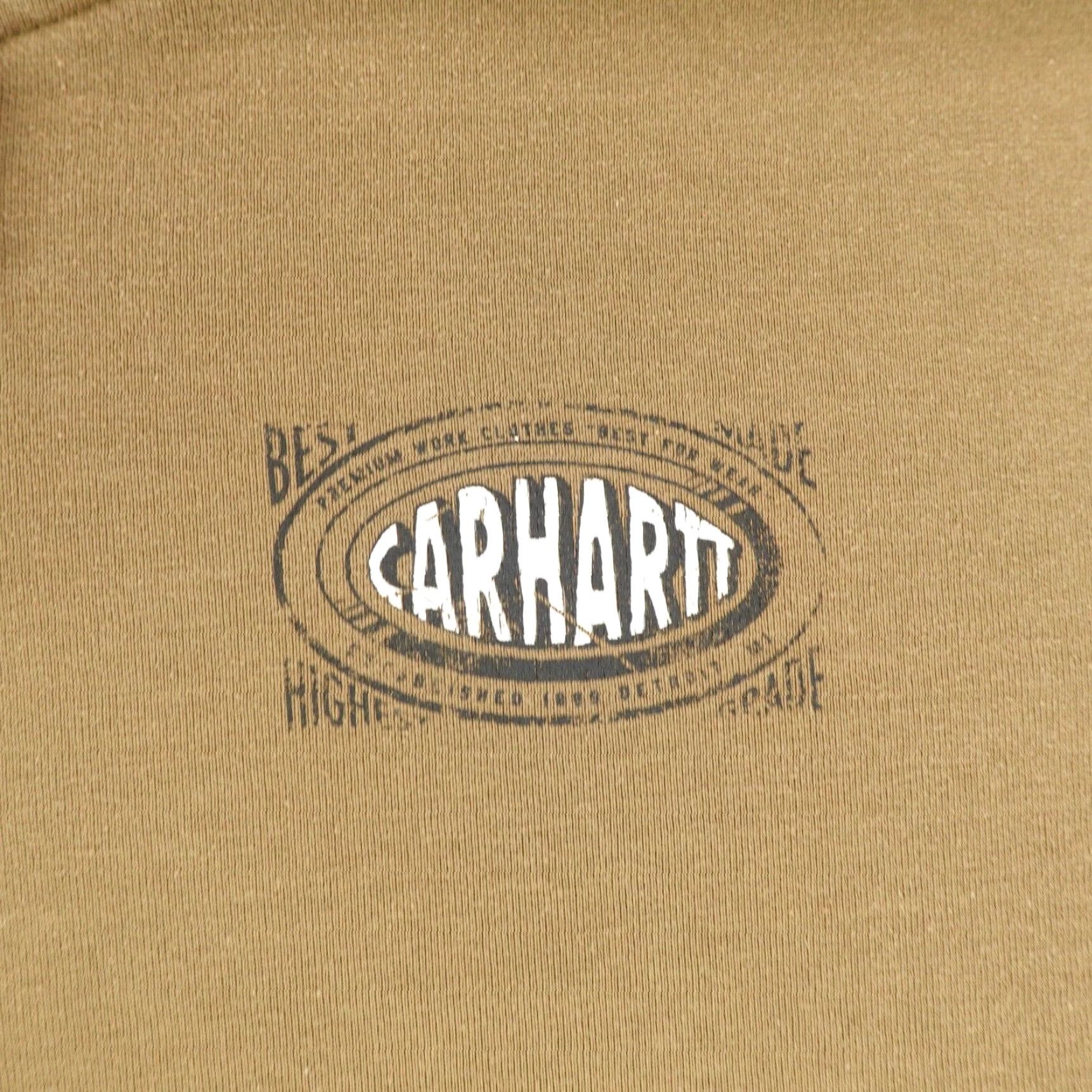 Carhartt VINTAGE Carhartt Hoodie Mens XL Brown Full Zip Logo Size US XL / EU 56 / 4 - 3 Thumbnail