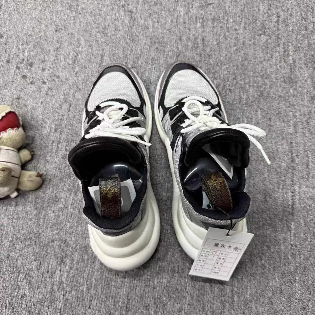 Louis Vuitton LV Dad Sneakers Silver Gray 37 EU 95 New Size US 6 / IT 36 - 5 Thumbnail