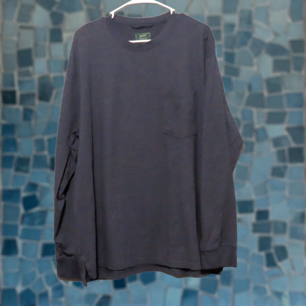 Vintage Woolrich Men's Long Sleeve Pocket TShirt Dark Gray XL Crew Neck Knit Regular Vintage: No Size US XL / EU 56 / 4 - 1 Thumbnail