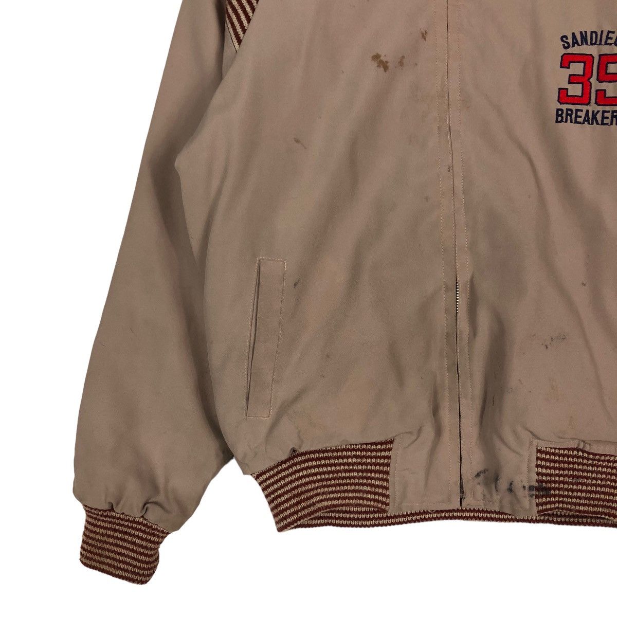 Japanese Brand 📌VINTAGE BOMBER JACKET SANDIEGO 35 BREAKERS BIG LOGO Size US S / EU 44-46 / 1 - 13 Thumbnail