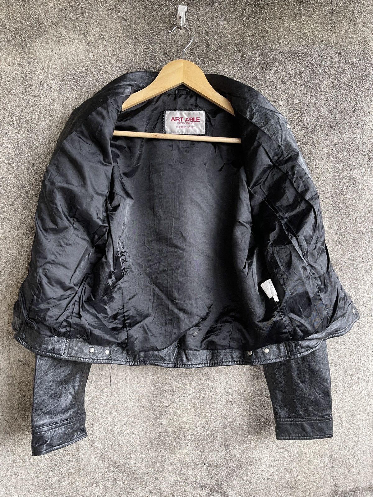 Japanese Brand Rare🔥Vintage ART ABLE Trucker Leather Jacket Size US S / EU 44-46 / 1 - 3 Thumbnail