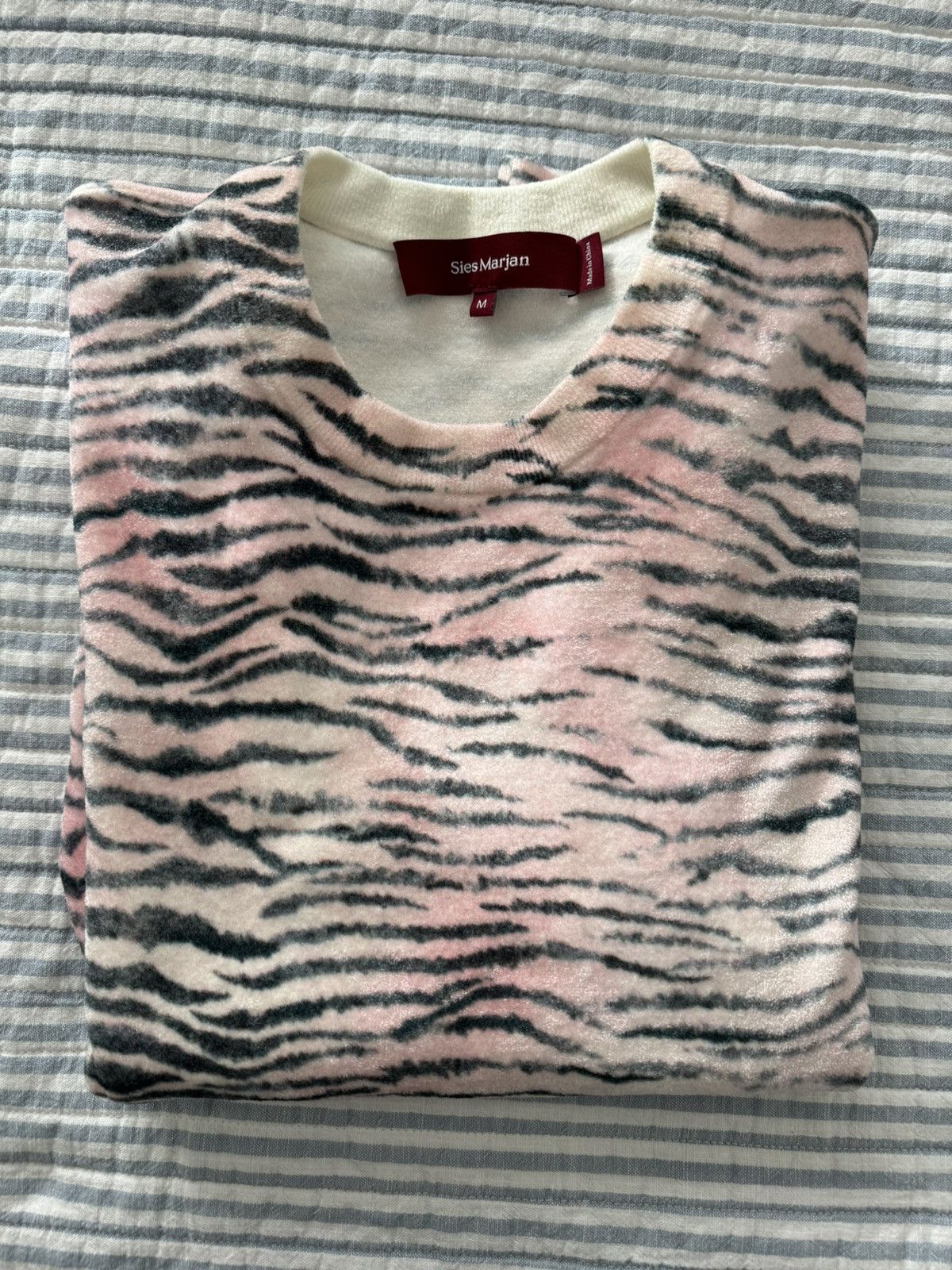 image of Sies Marjan ‘Wyatt’ Men’S Chenille Sweater in Pink, Men's (Size Medium)