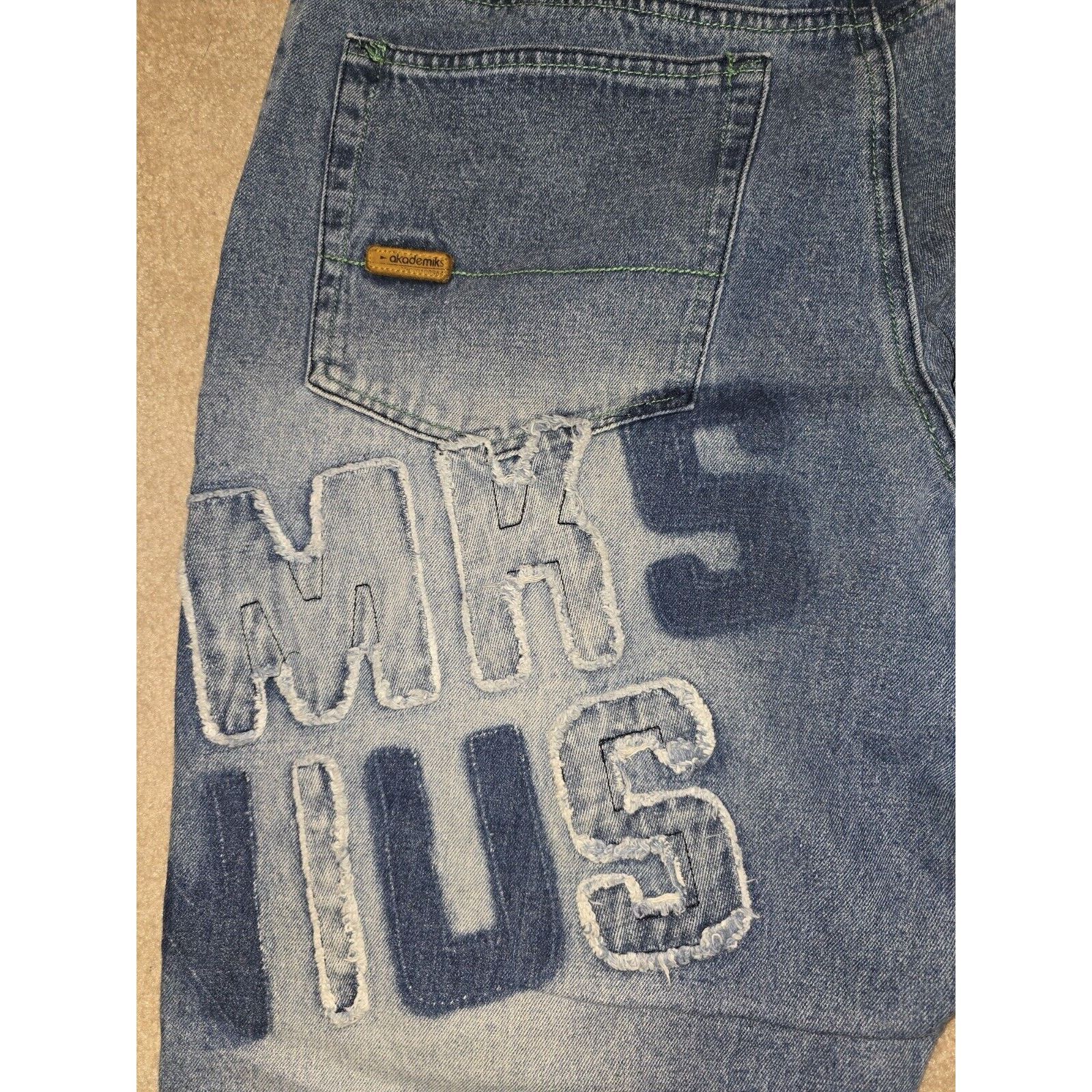 Akademiks Vintage Akademiks Jeans Mens 36x32 Baggy Logo Hip Hop Y2K Size US 36 / EU 52 - 8 Thumbnail