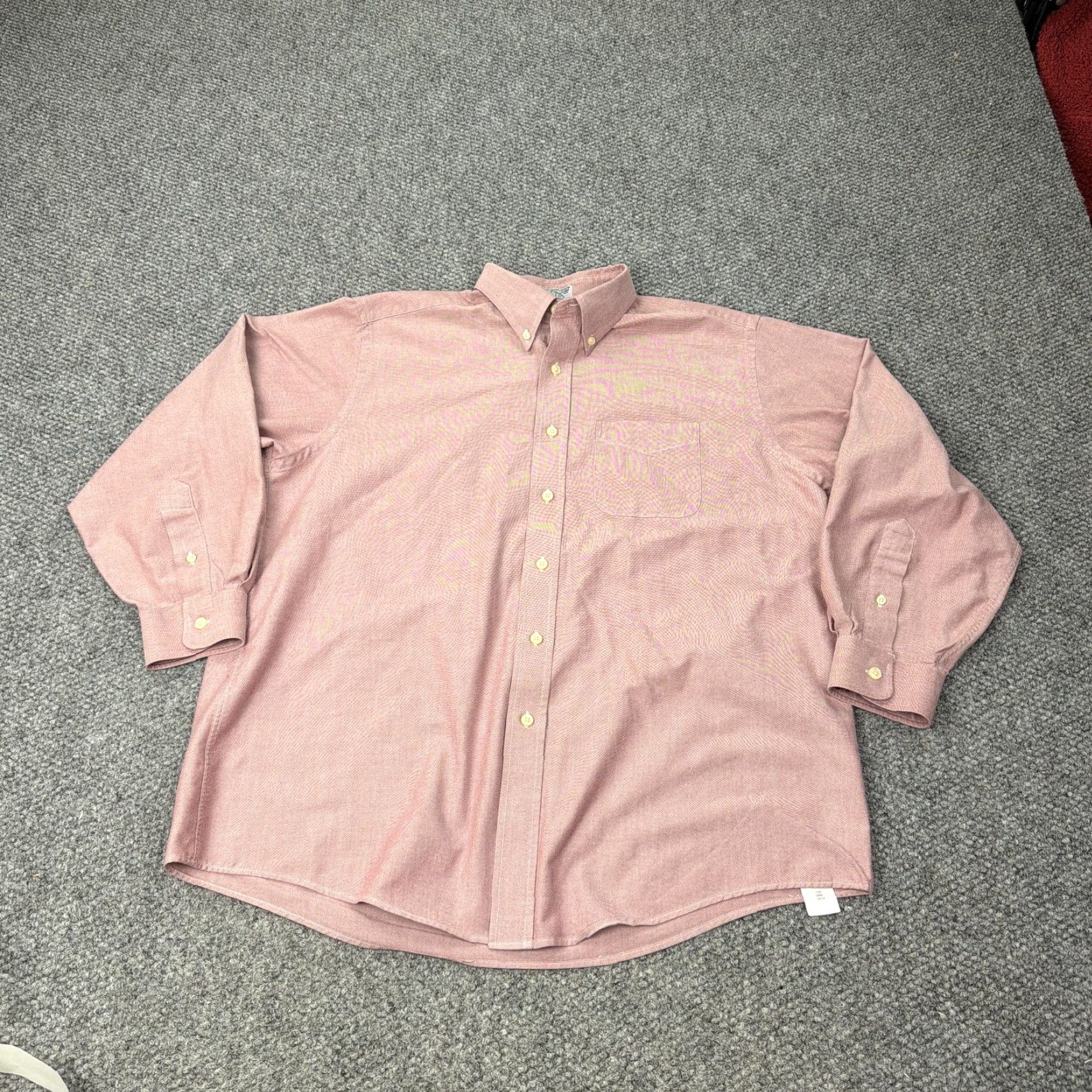 Vintage VINTAGE LL Bean Shirt Mens 16.5 33 Pink Button Front Oxford Long Sleeve Monogram Size US L / EU 52-54 / 3 - 3 Thumbnail