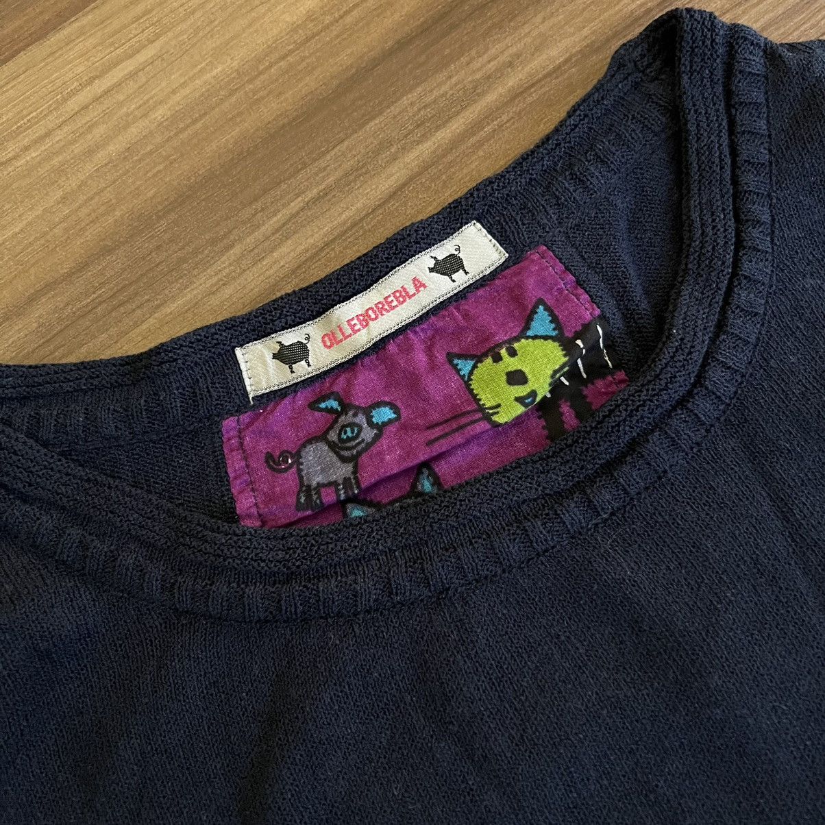 Japanese Brand 2000s Olleborebla avant garde knit shirt Size M / US 6-8 / IT 42-44 - 5 Thumbnail