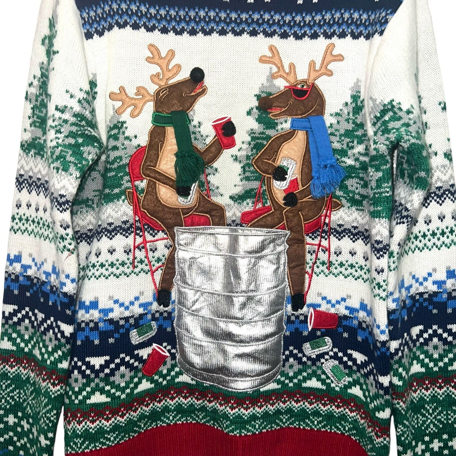 Other Unisex Blizzard Bay Ugly Christmas Sweater With Reindeers SM Size US S / EU 44-46 / 1 - 10 Thumbnail