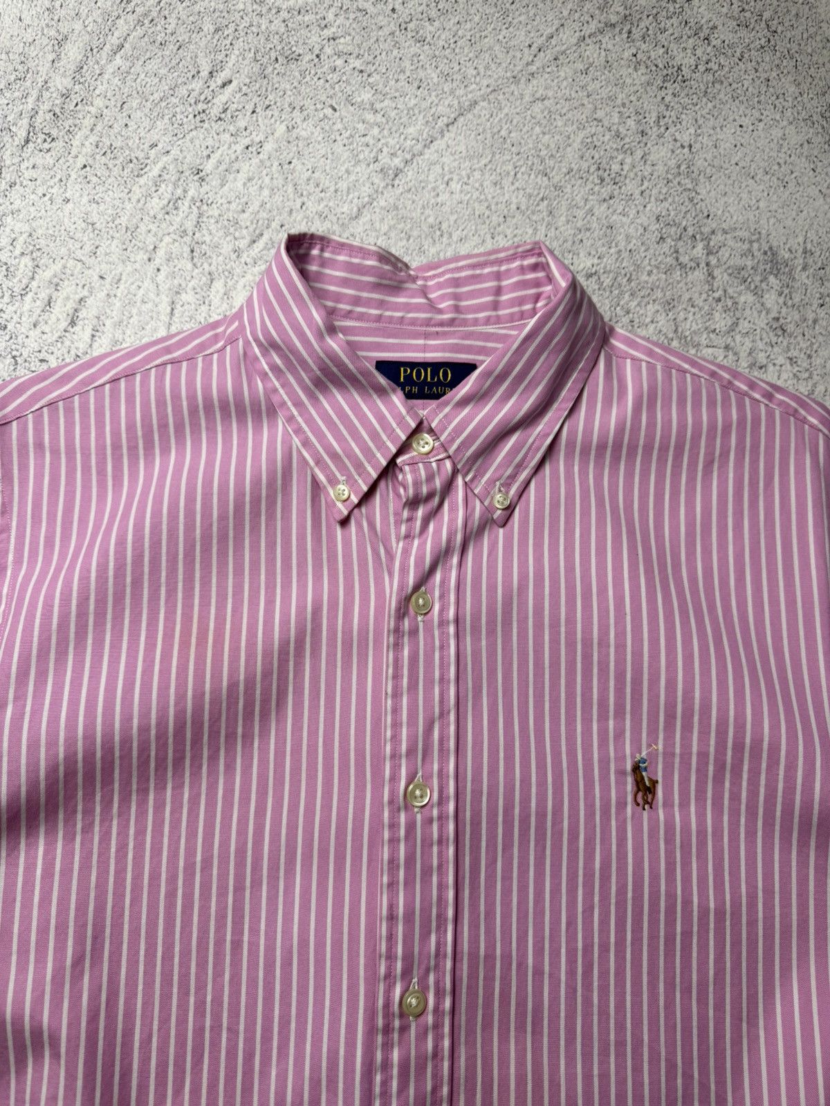 Polo Ralph Lauren Vintage RALPH LAUREN Striped Short Sleeved Shirt Rare Size US XL / EU 56 / 4 - 7 Thumbnail