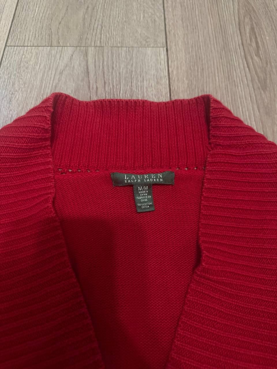 Lauren Ralph Lauren Lauren Ralph Lauren Mock Neck Cardigan Sweater Red Size M Size M / US 6-8 / IT 42-44 - 3 Thumbnail