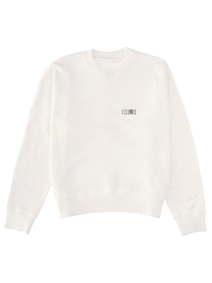 MM6 MM6 SWEATSHIRT WITH LOGO - WHITE Size M / US 6-8 / IT 42-44 - 1 Thumbnail