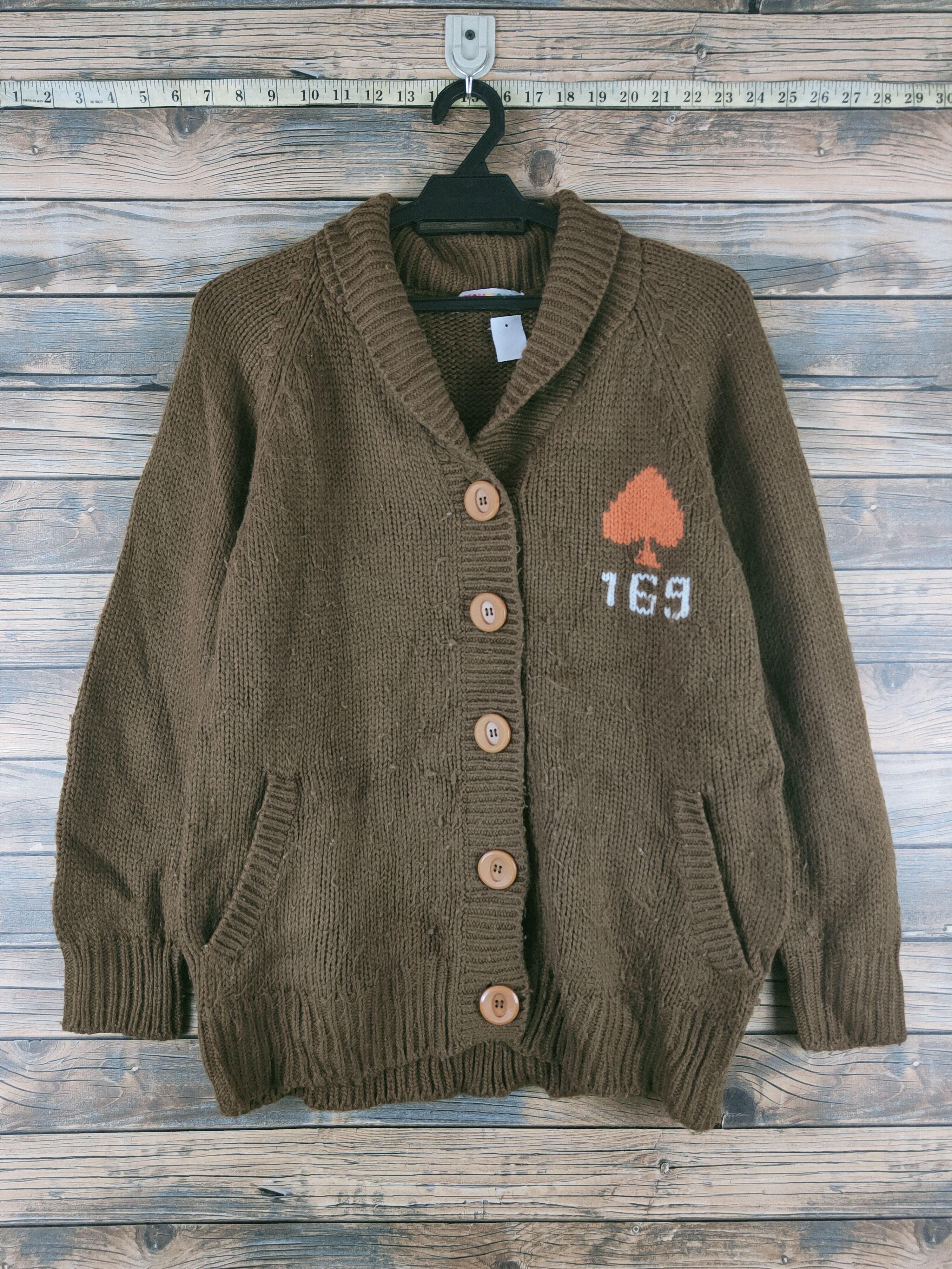 Japanese Brand DL Joky Gal Olive Knitwear Cardigan #46-392 Size M / US 6-8 / IT 42-44 - 1 Thumbnail