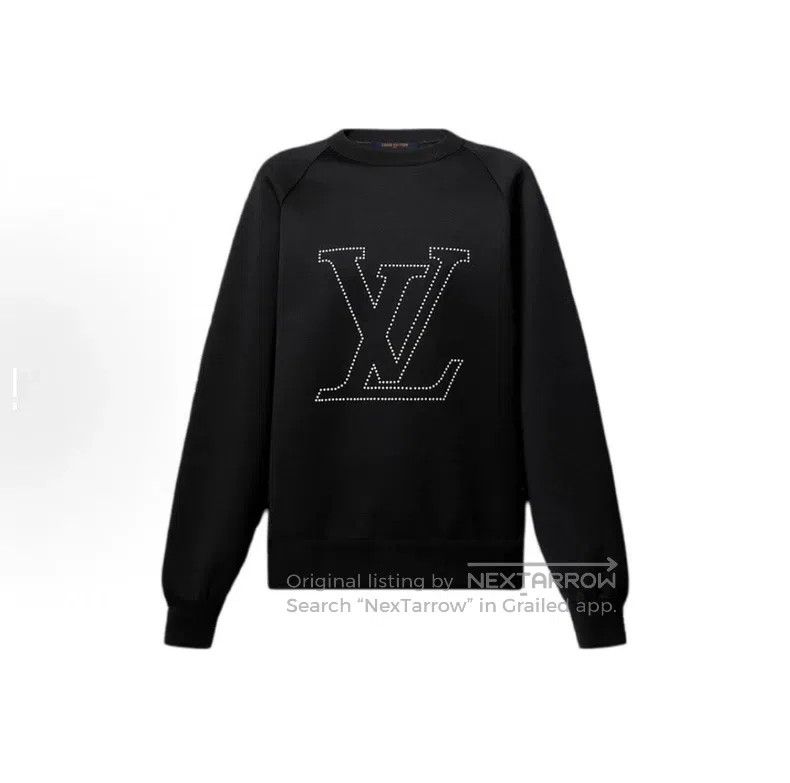Louis Vuitton Louis Vuitton 25ss black studded logo sweatshirt Size US XS / EU 42 / 0 - 6 Thumbnail