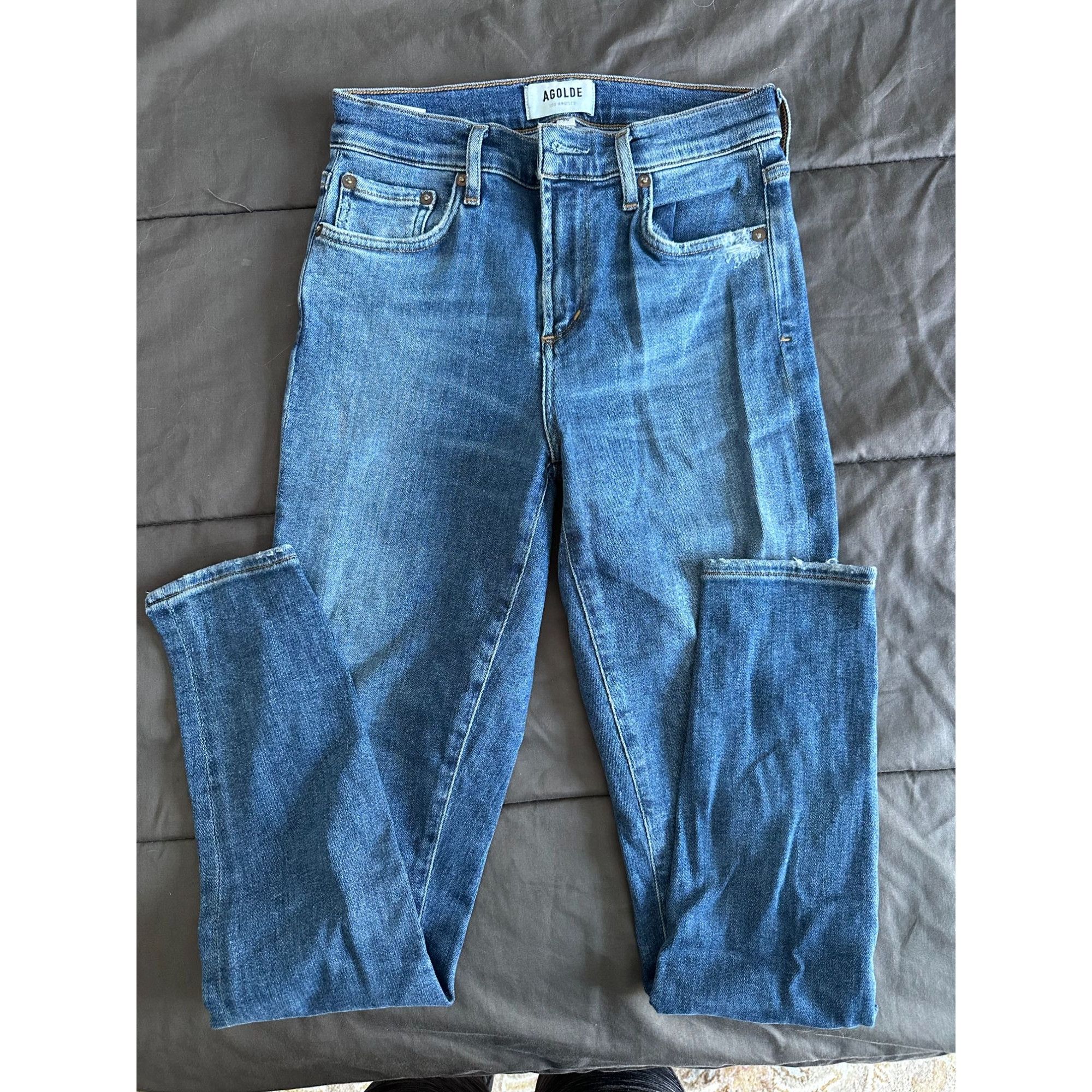 Agolde Ladies designer AGOLDE skinny jeans size 25 Size 25" / US 0 / IT 36 - 5 Thumbnail