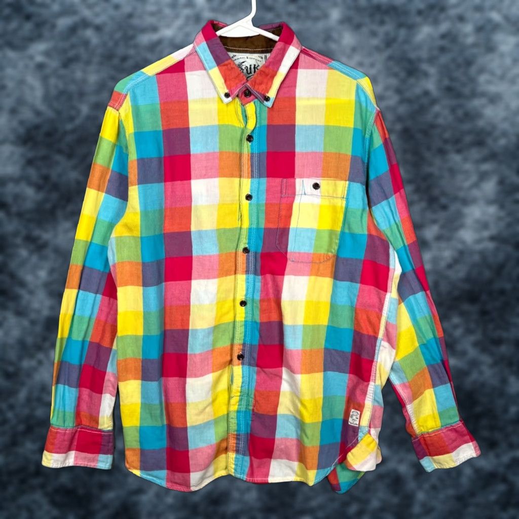 French Connection French Connection FCUK Mens Medium Multicolor Plaid Button-Up Shirt 100% Cotton - Casual Button-Up Shirt Mens M Multicolor Plaid Cotton Shirt Size US M / EU 48-50 / 2 - 1 Thumbnail