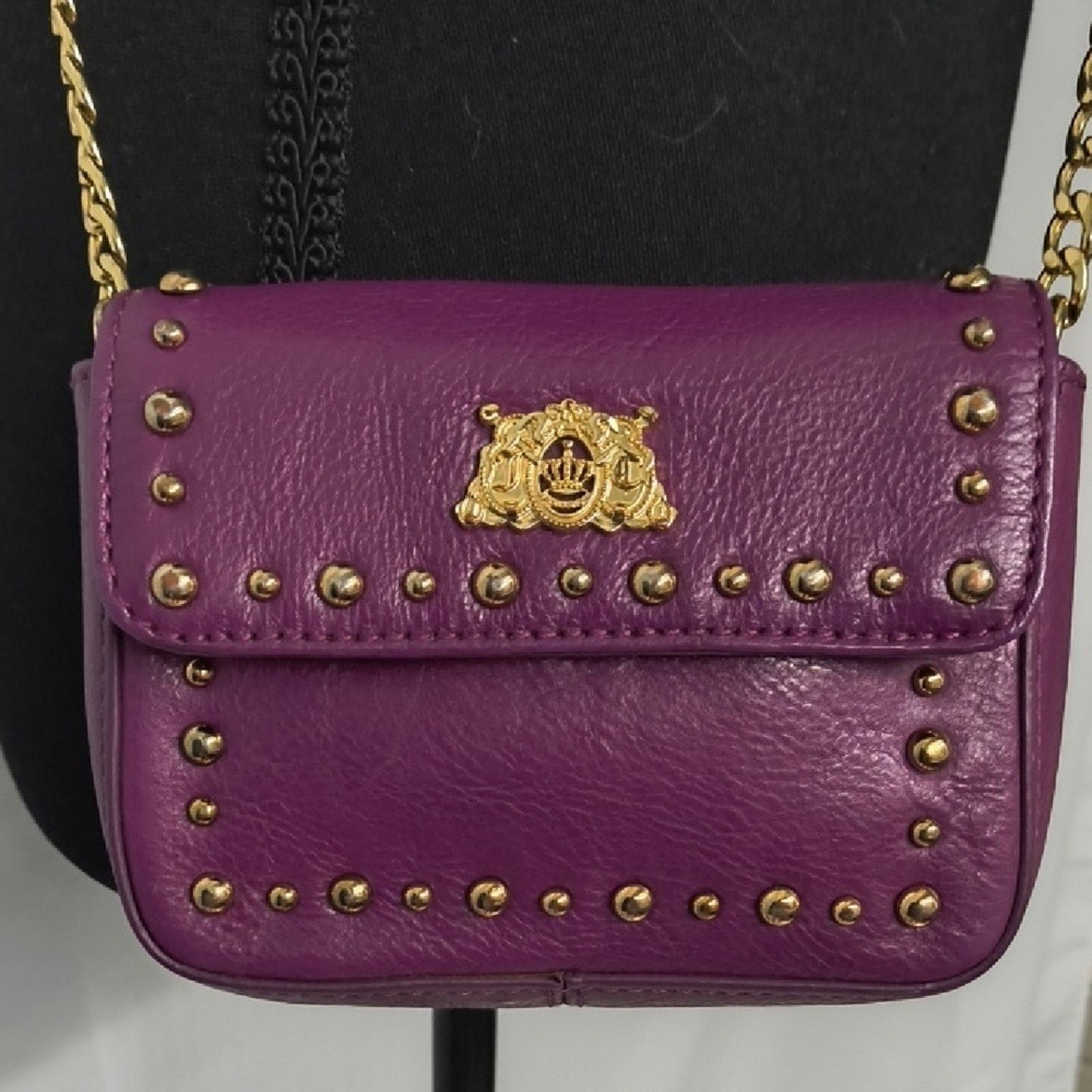 Juicy Couture Y2K Juicy Couture Purple Studded Leather Crossbody Bag Size ONE SIZE - 2 Thumbnail