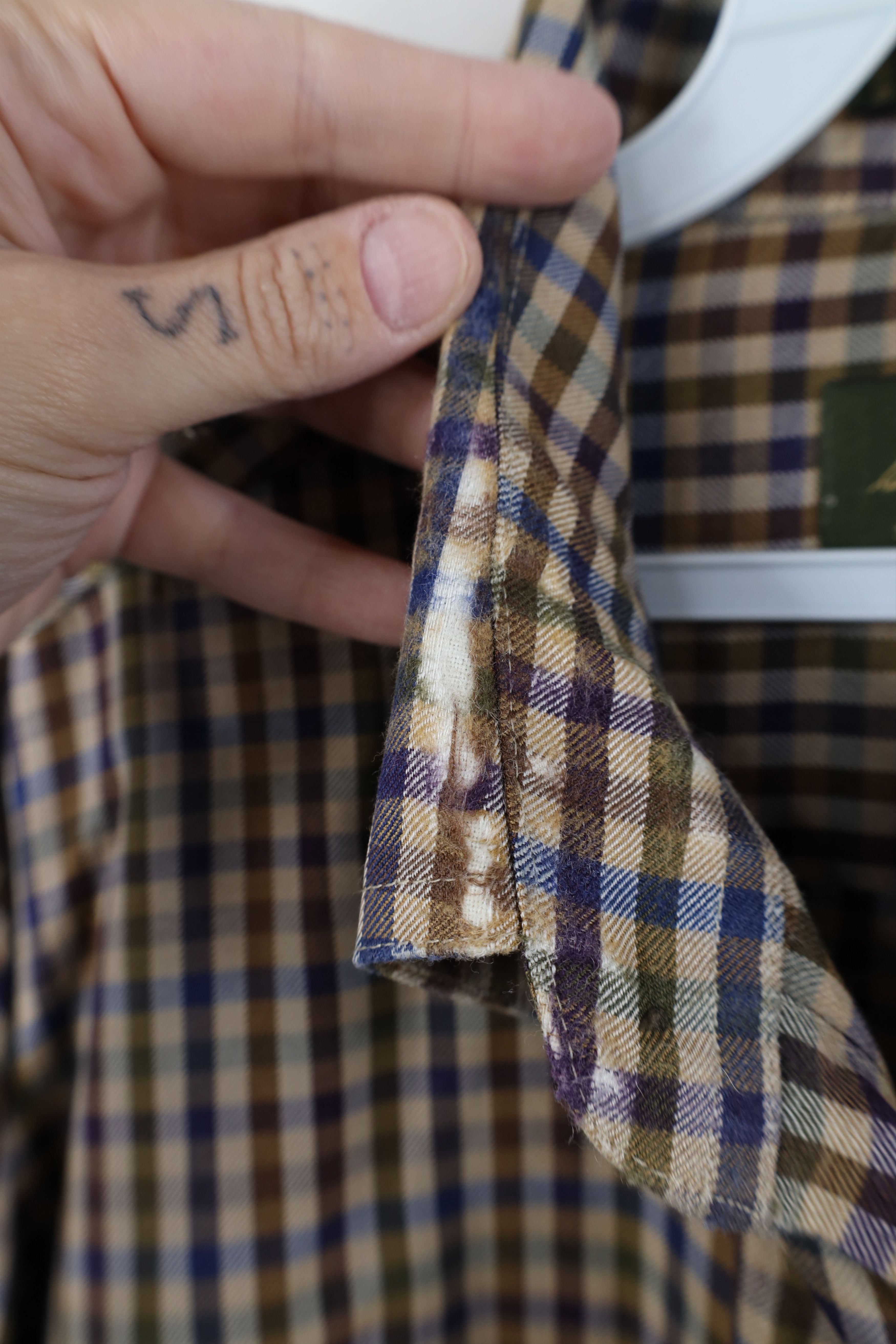 Orvis Vintage Orvis Silk Wool Blend Collared Button Shirt Plaid Size US XL / EU 56 / 4 - 8 Thumbnail