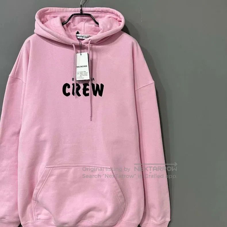 Balenciaga Balenciaga Pink Crew Hoodie Sweatshirt. Size US S / EU 44-46 / 1 - 2 Thumbnail