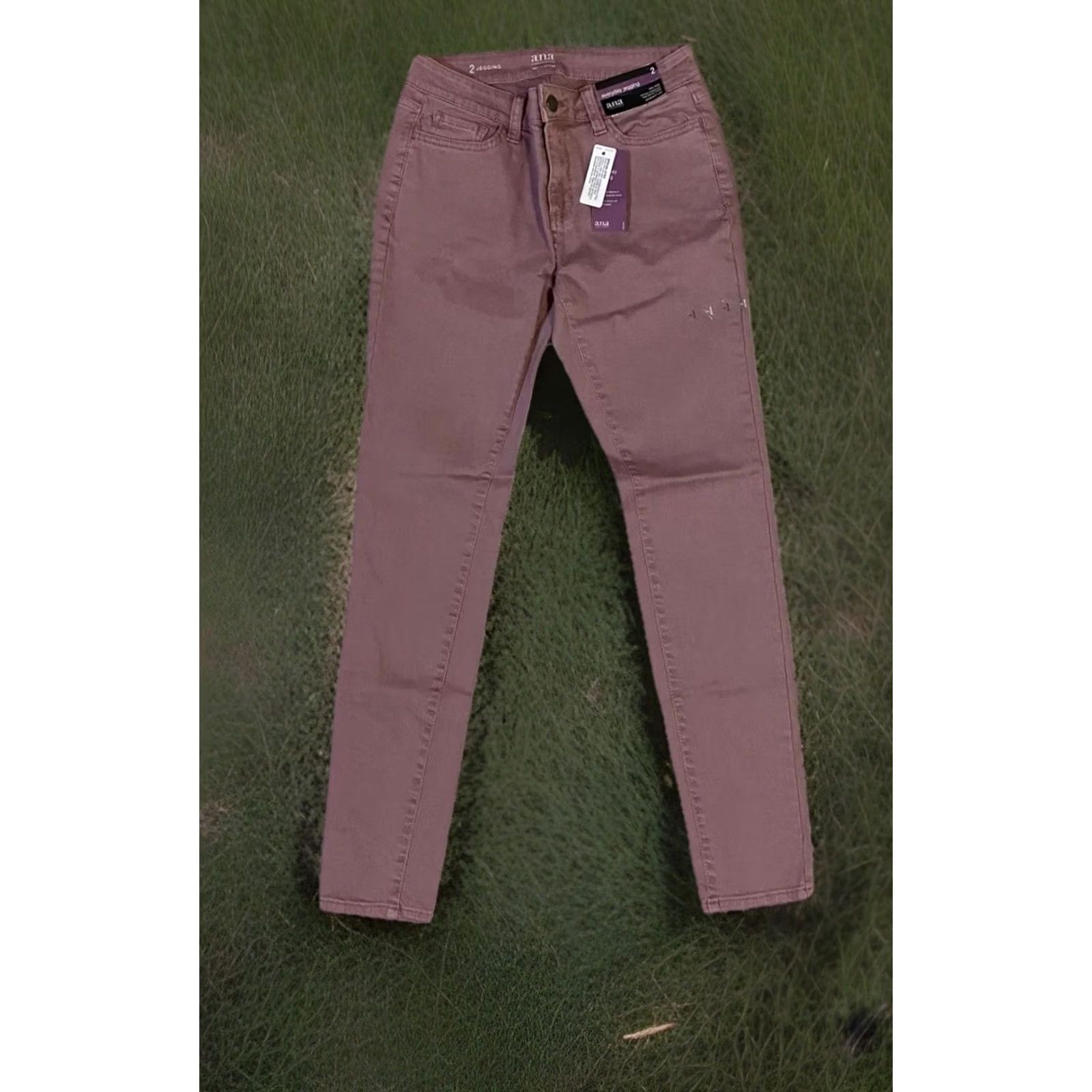 Vintage a.n.a Everyday Jegging Midrise Pink Stretch Denim Soft size 2 Jeans Women's Regular Stretch Pink Jegging 2 Size 42" / US 20 - 2 Thumbnail