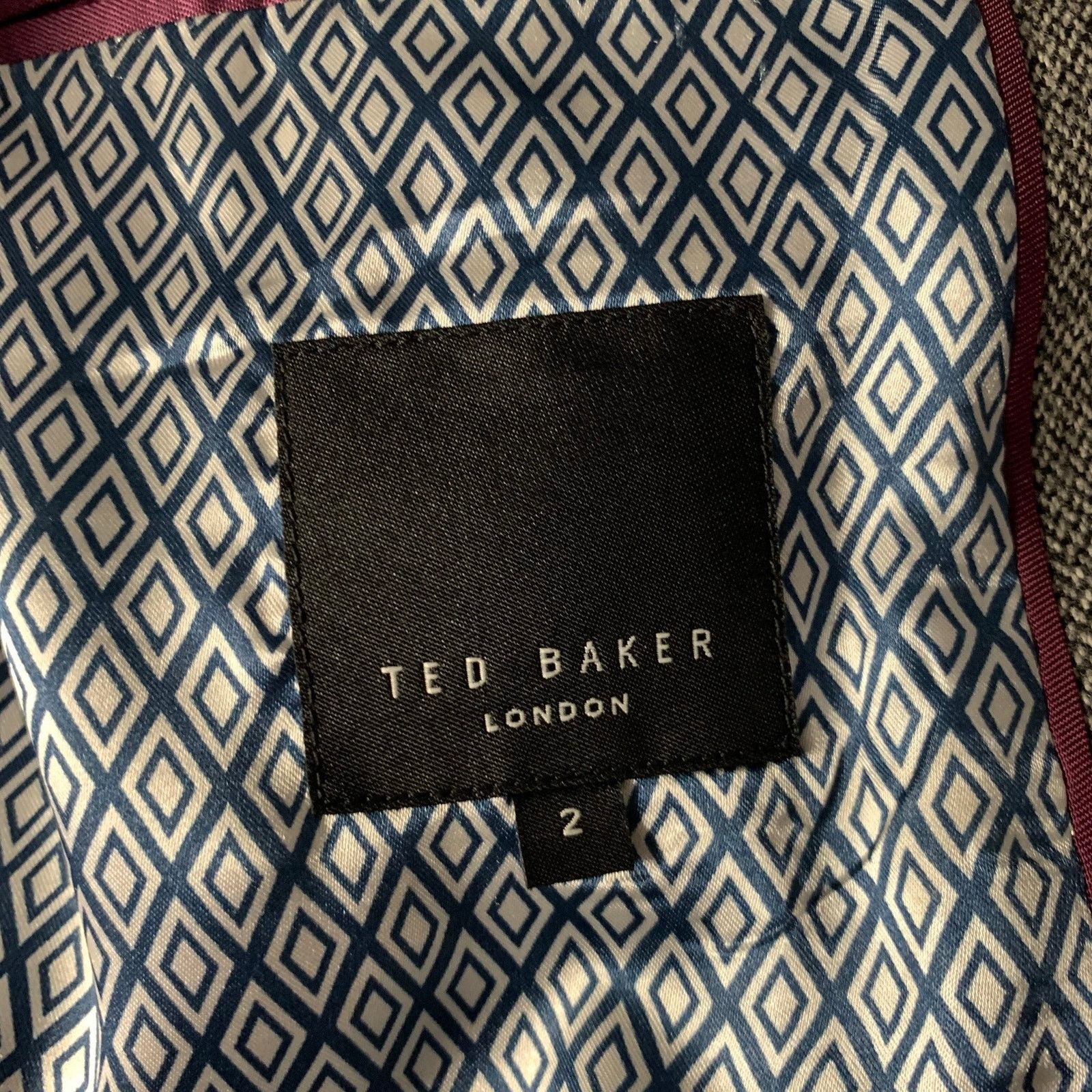 Ted Baker TED BAKER Size 36 Grey Black Marled Wool Polyester Suit Size 36R - 8 Thumbnail