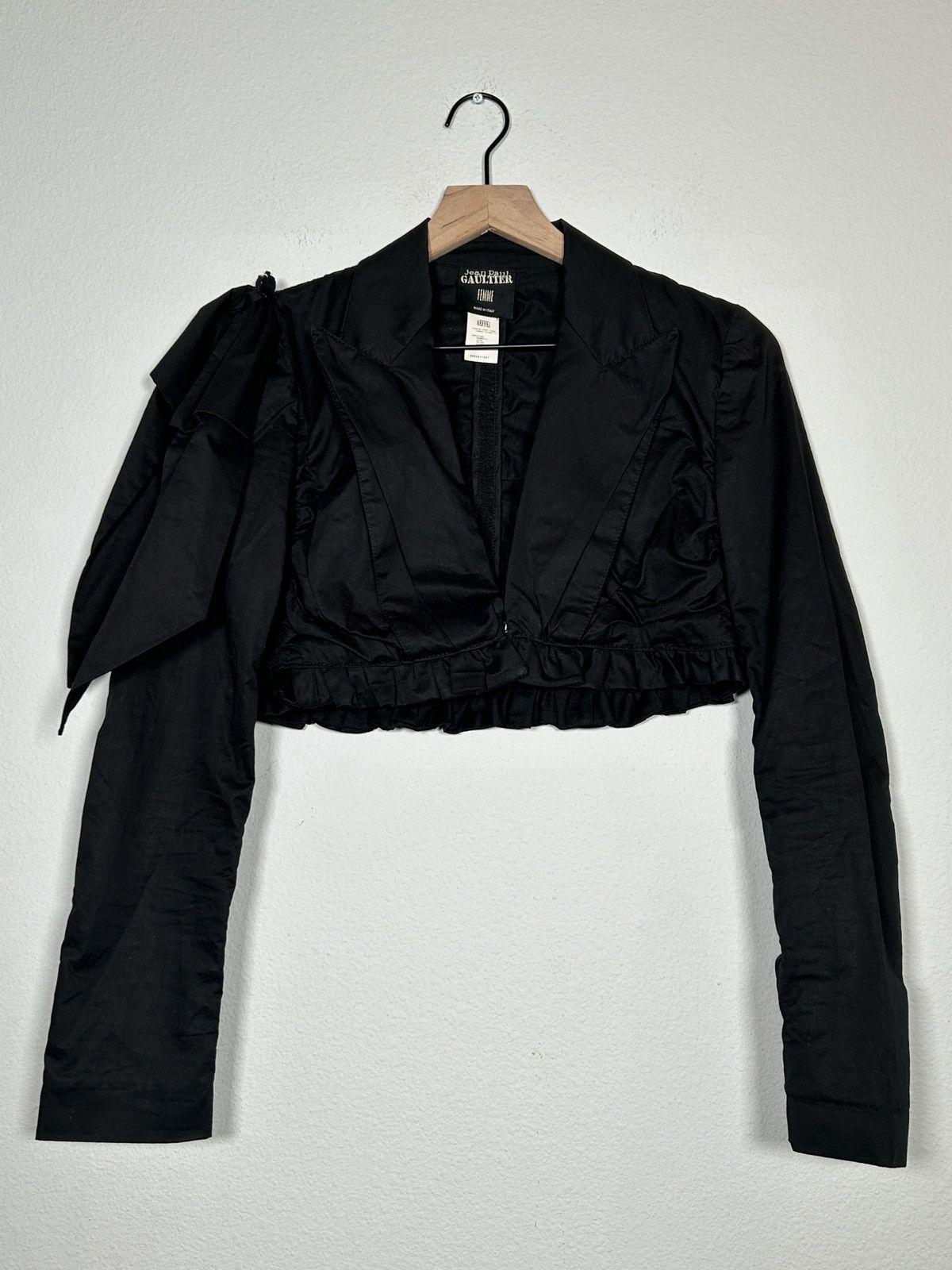 Jean Paul Gaultier 00’s Cropped Ruffle Bow Jacket Size S / US 4 / IT 40 - 1 Thumbnail