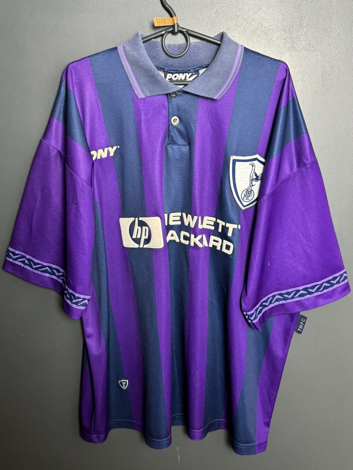 PONY Tottenham Hotspur 95/97 Away Football Jersey Size US XL / EU 56 / 4 - 1 Thumbnail