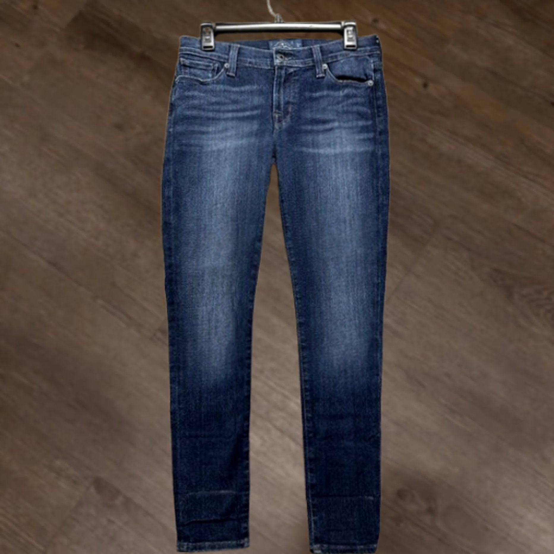 Lucky Brand Lucky Brand Jeans Womens 4 27 Candiani Blue Distressed Brooke Skinny Denim Pants Jeans Size 27" / US 4 / IT 40 - 1 Thumbnail