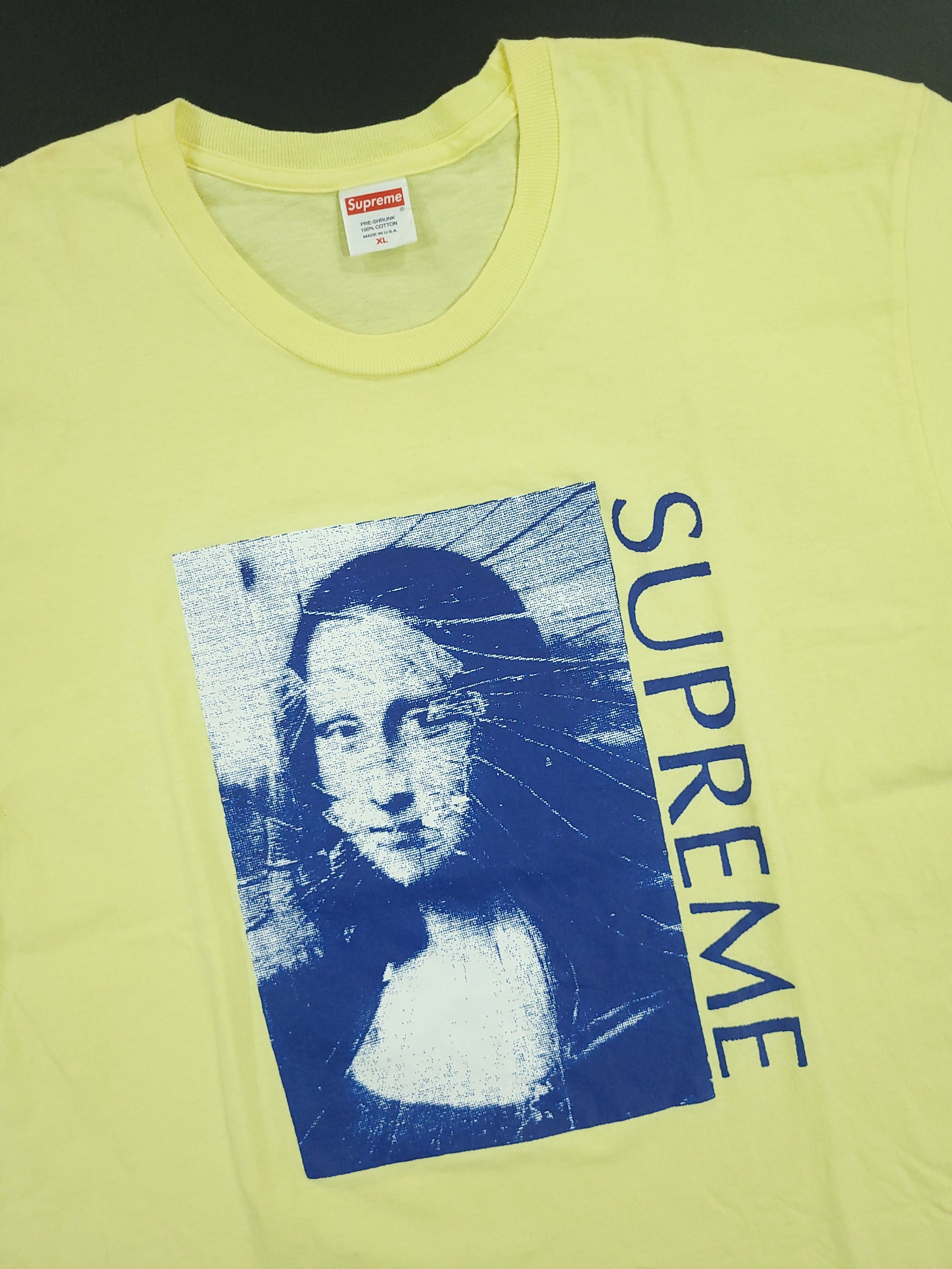 Supreme Supreme Mona Lisa Portrait T-Shirt Pale Yellow SS18 SEALED | Grailed
