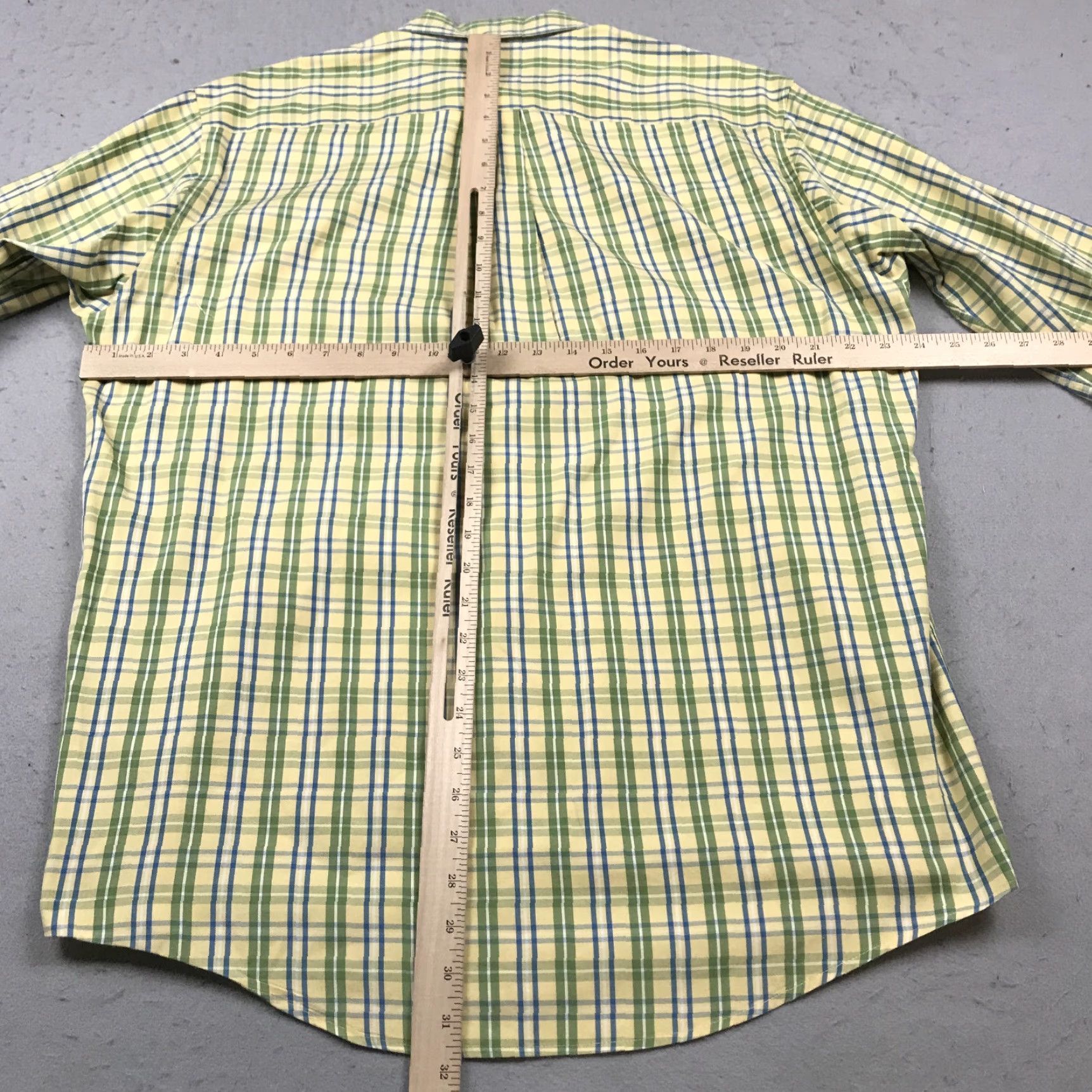 J.Crew VINTAGE J.CREW Shirt Mens M Yellow Plaid 100% Cotton 90s Lights Size US M / EU 48-50 / 2 - 7 Thumbnail