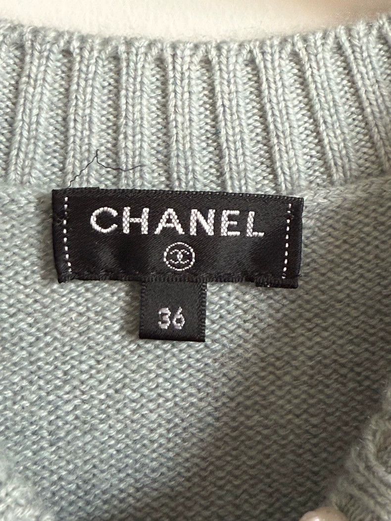 Chanel Chanel gray-green knitted dress Size XS / US 0-2 / IT 36-38 - 4 Thumbnail