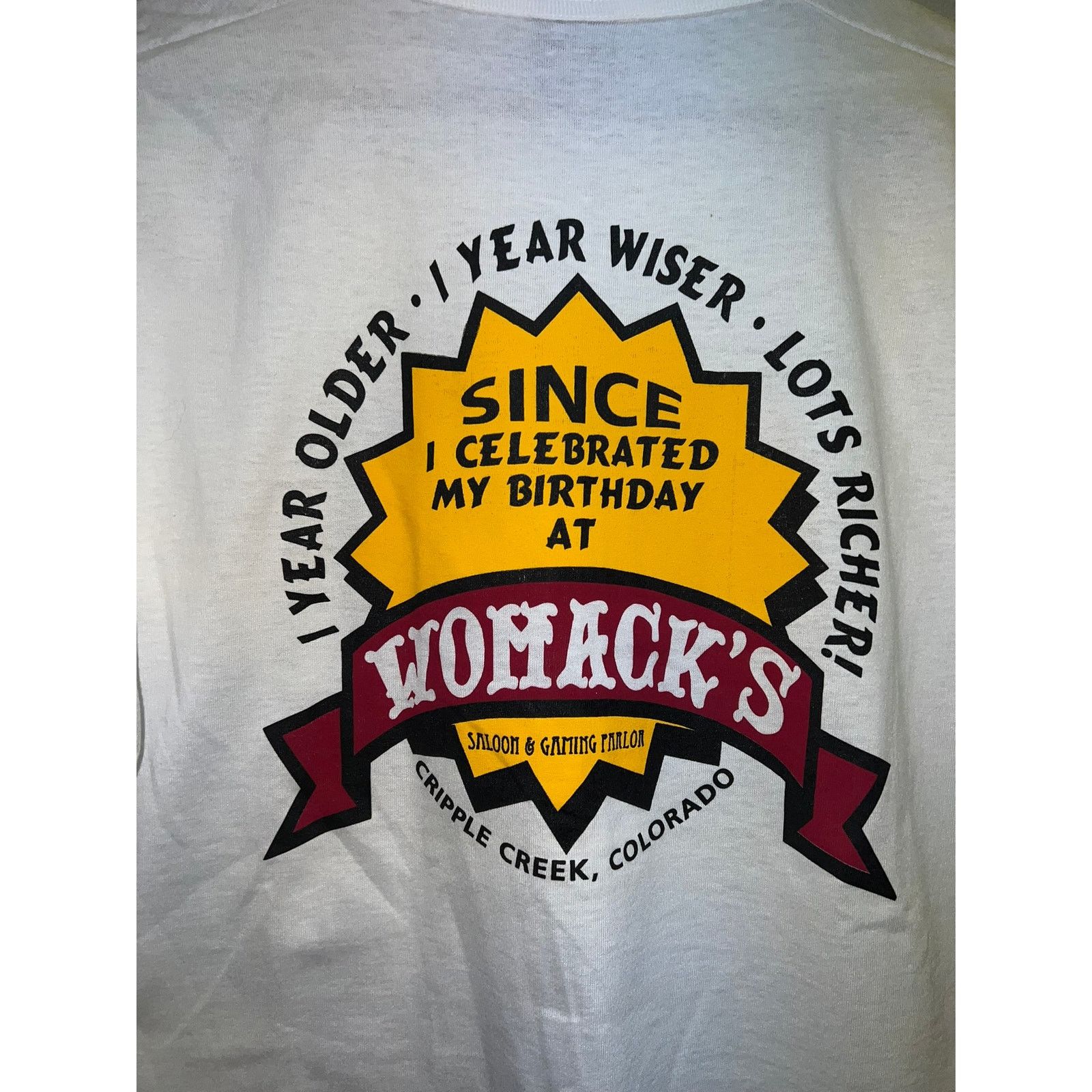 Fruit Of The Loom Vintage Womacks Casino Shirt Cripple Creek Tee 90s Large Size US L / EU 52-54 / 3 - 7 Thumbnail
