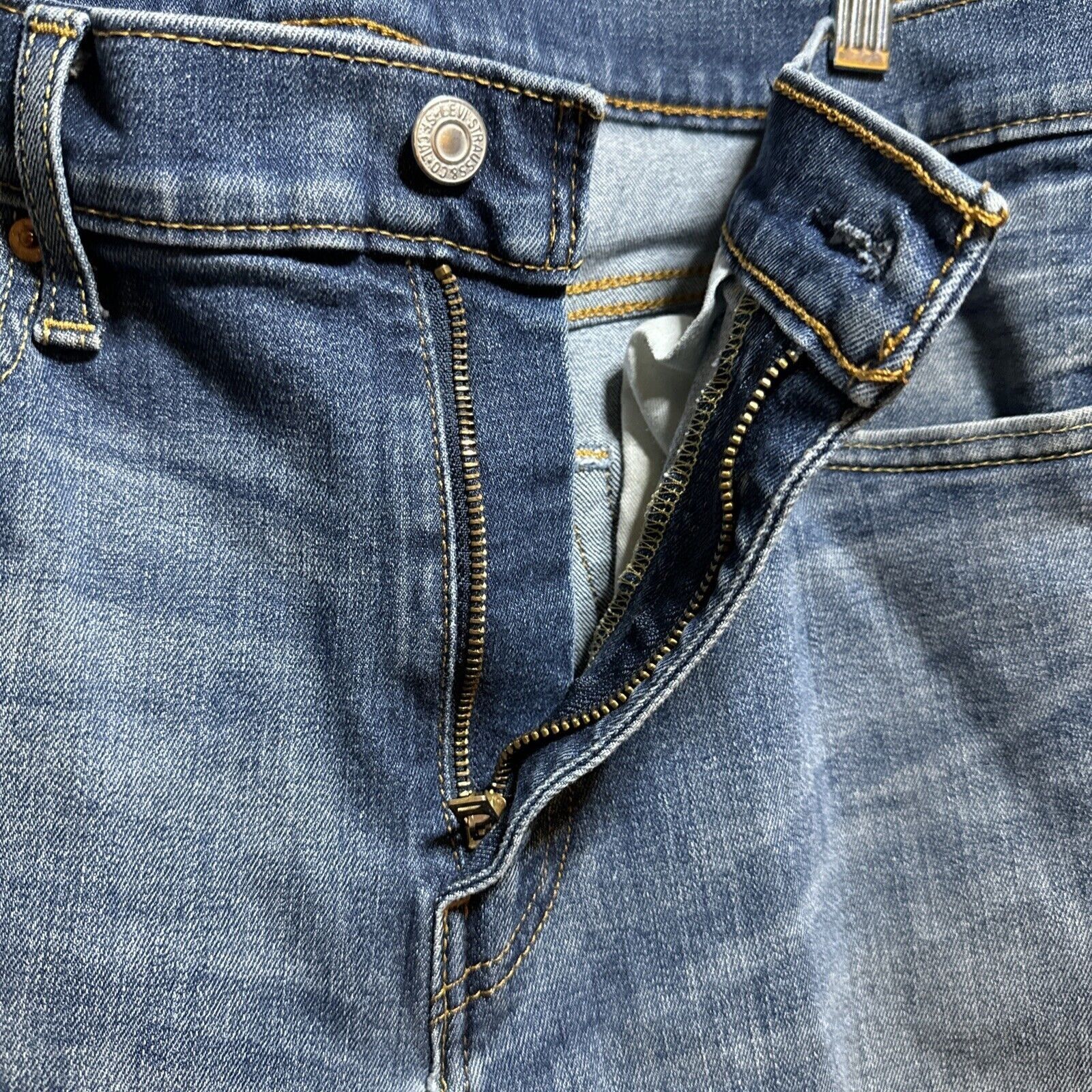Levi's Levi's 513 Men's Jeans Size 33x30 Slim Fit Straight Leg Stre Size US 33 - 16 Thumbnail