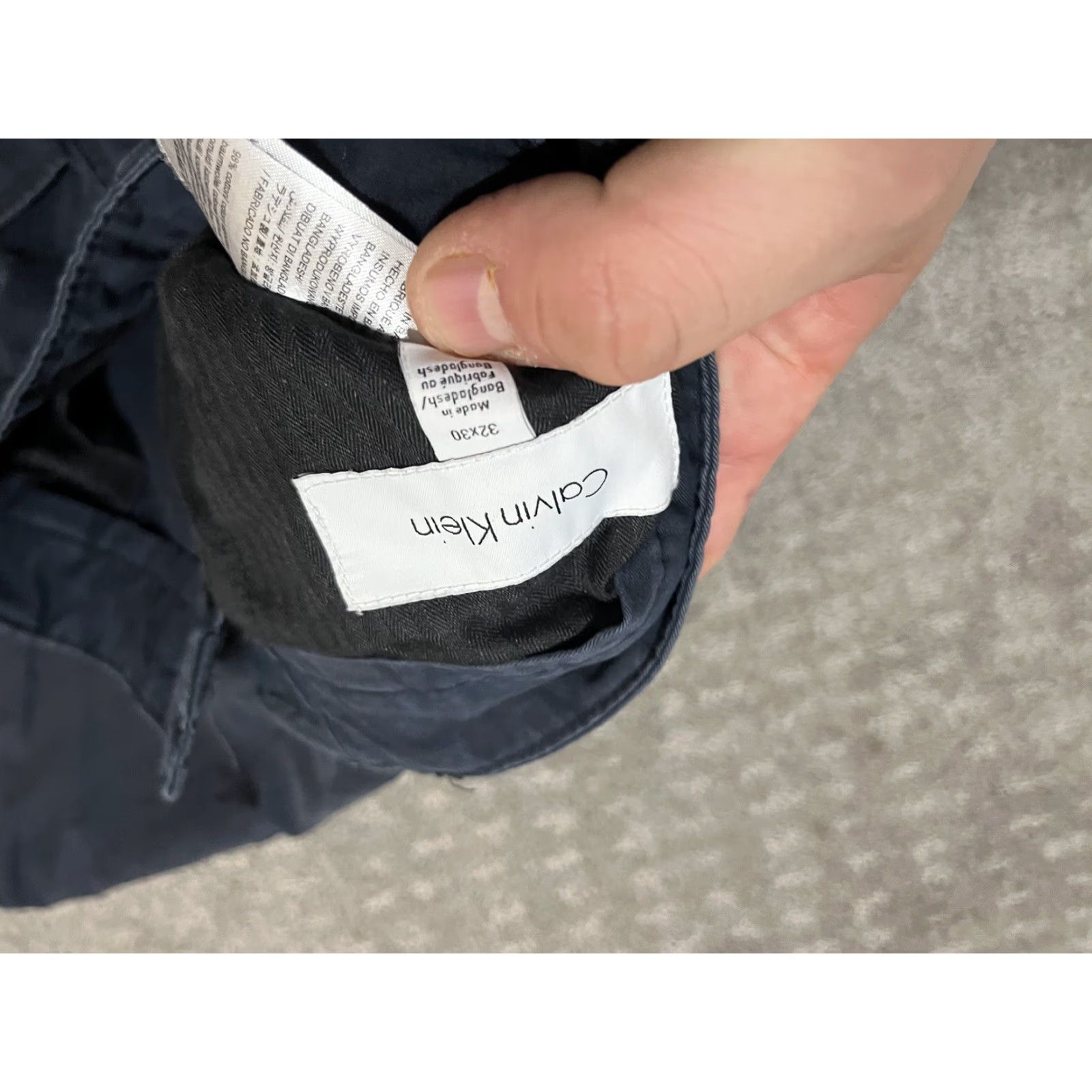 Calvin Klein Calvin Klein Slim Fit Chino Pants Men's 32x30 Blue Solid Dress Casual Workwear Size US 32 / EU 48 - 6 Thumbnail