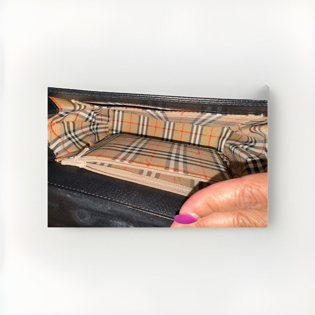 Burberry Burberry Leather Satchel Bag With Nova Check Lining Size ONE SIZE - 9 Thumbnail