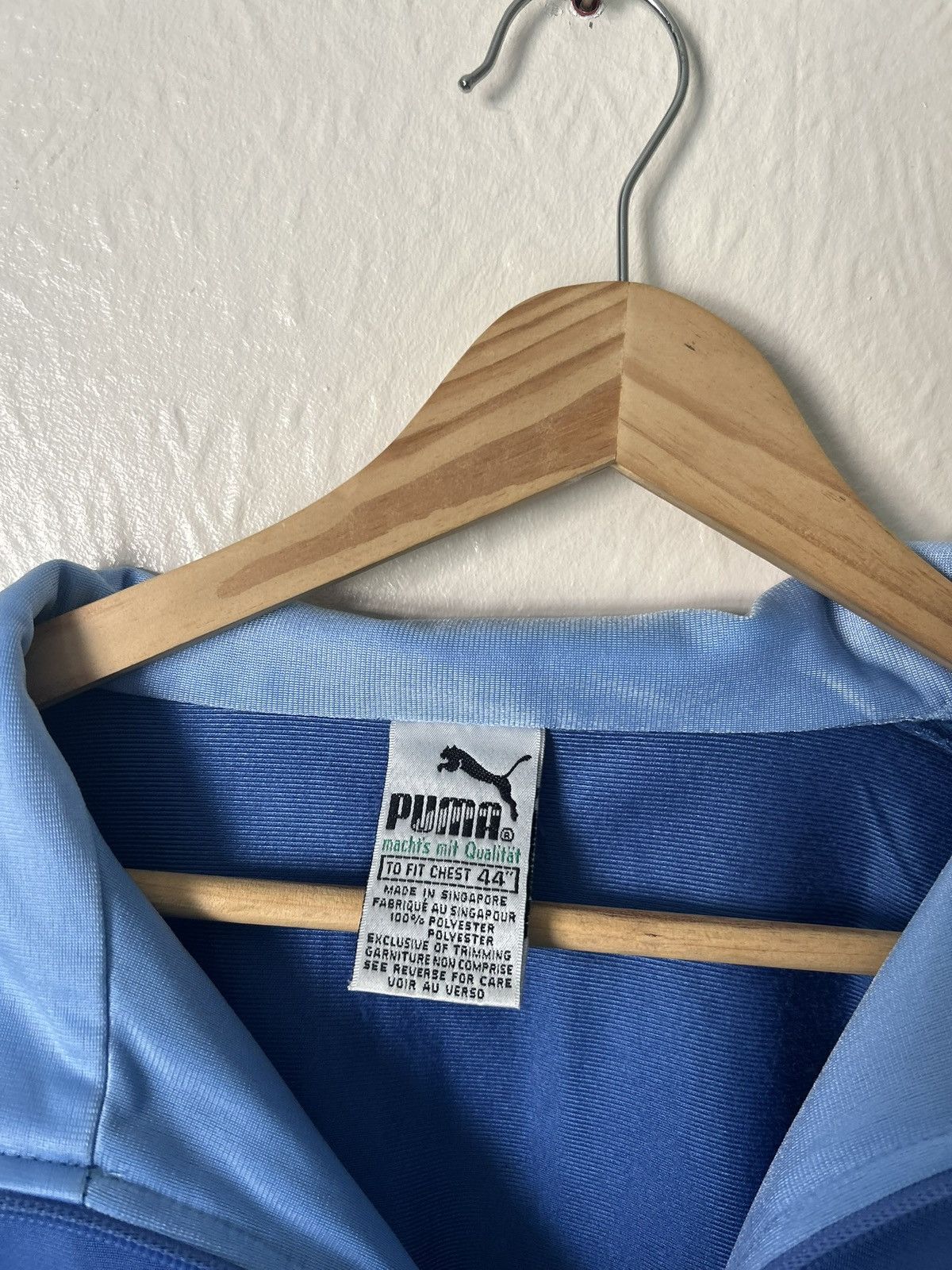 Puma Vintage 1990s Puma Baby Blue Track Jacket Size US S / EU 44-46 / 1 - 5 Thumbnail