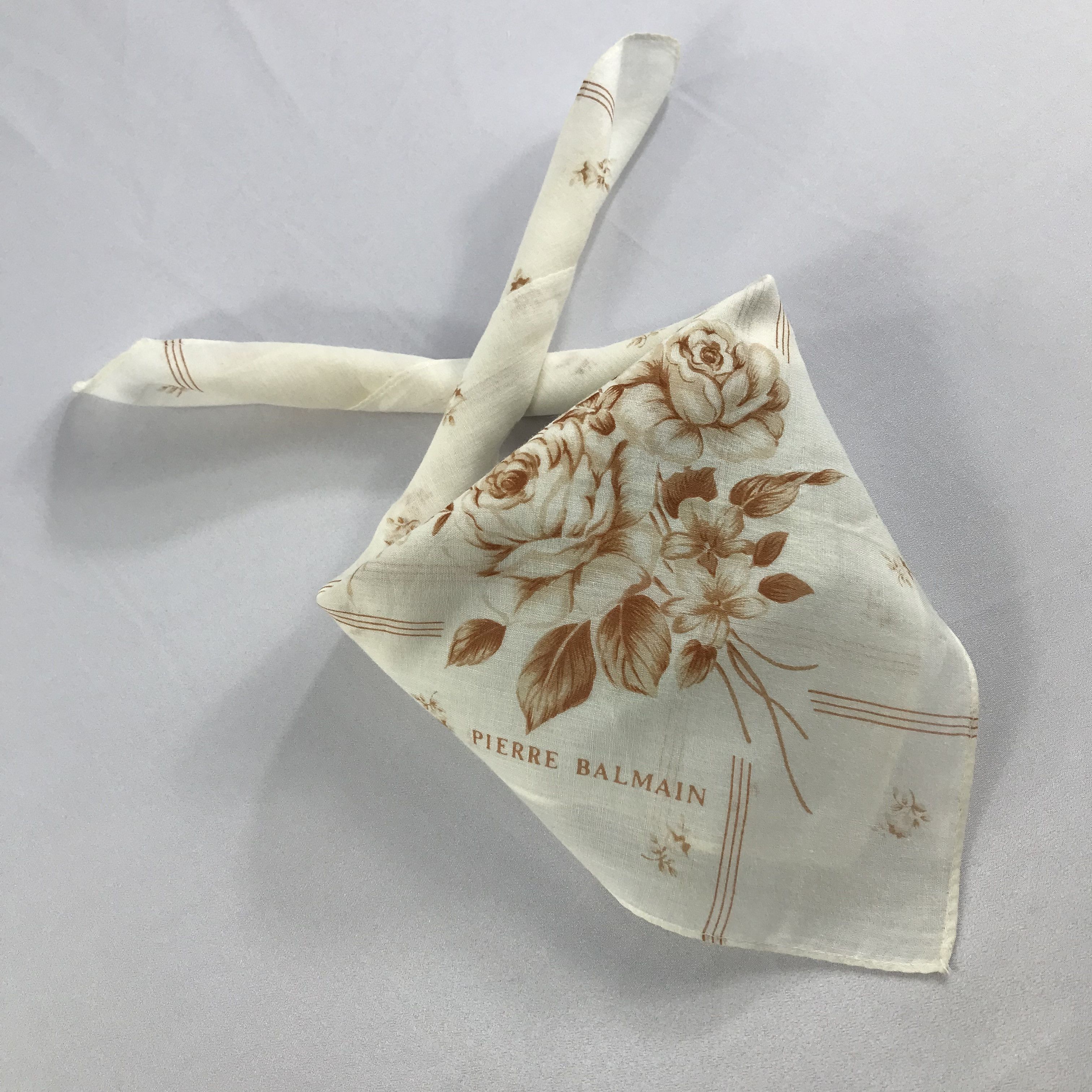 Pierre Balmain × Vintage Pierre Balmain Bandana / Handkerchief / Neckerchief - S2619 Size ONE SIZE - 4 Thumbnail