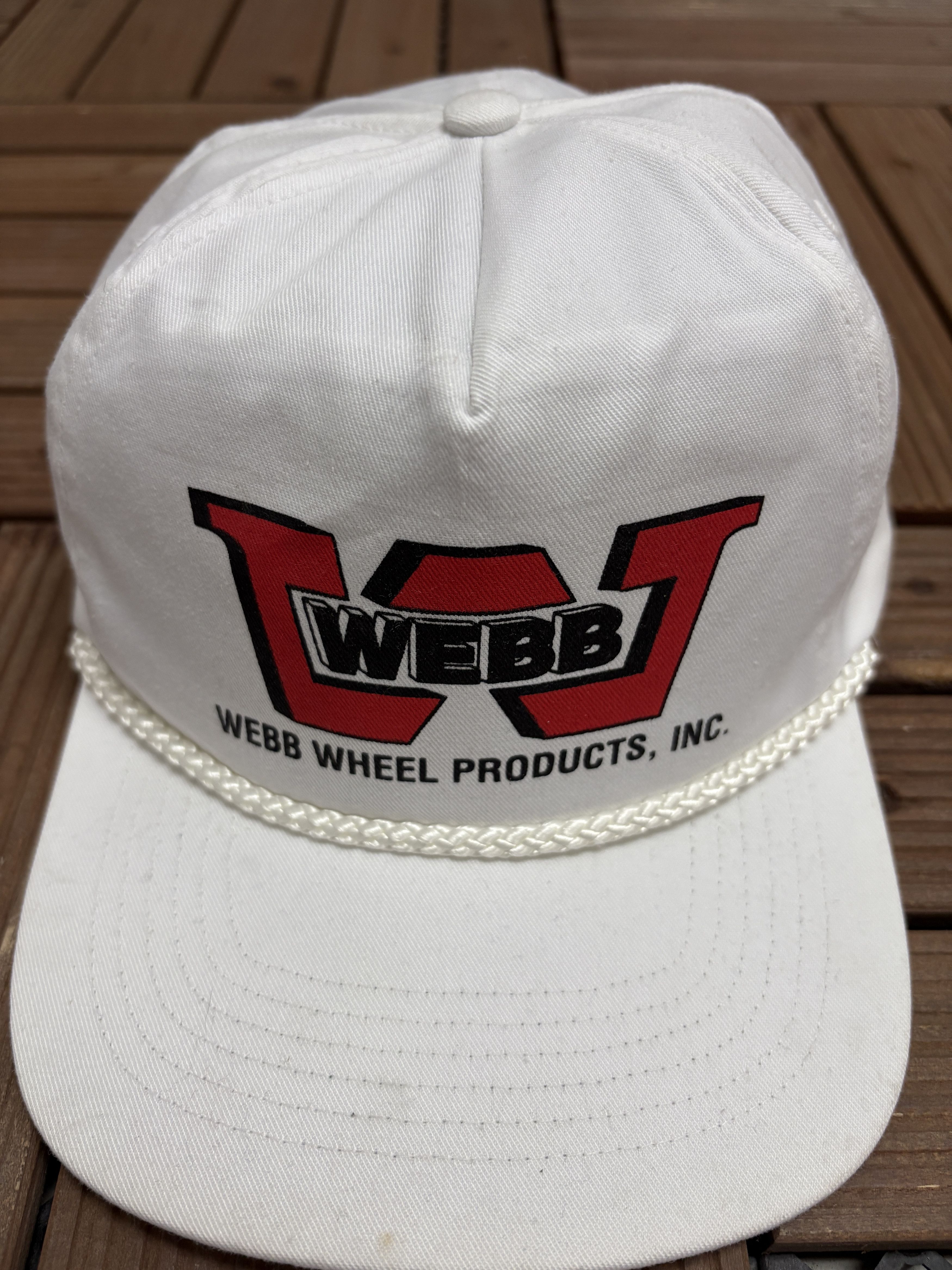 Vintage Webb Wheel Products Vintage Snap Back White Hat Cap Size ONE SIZE - 3 Thumbnail