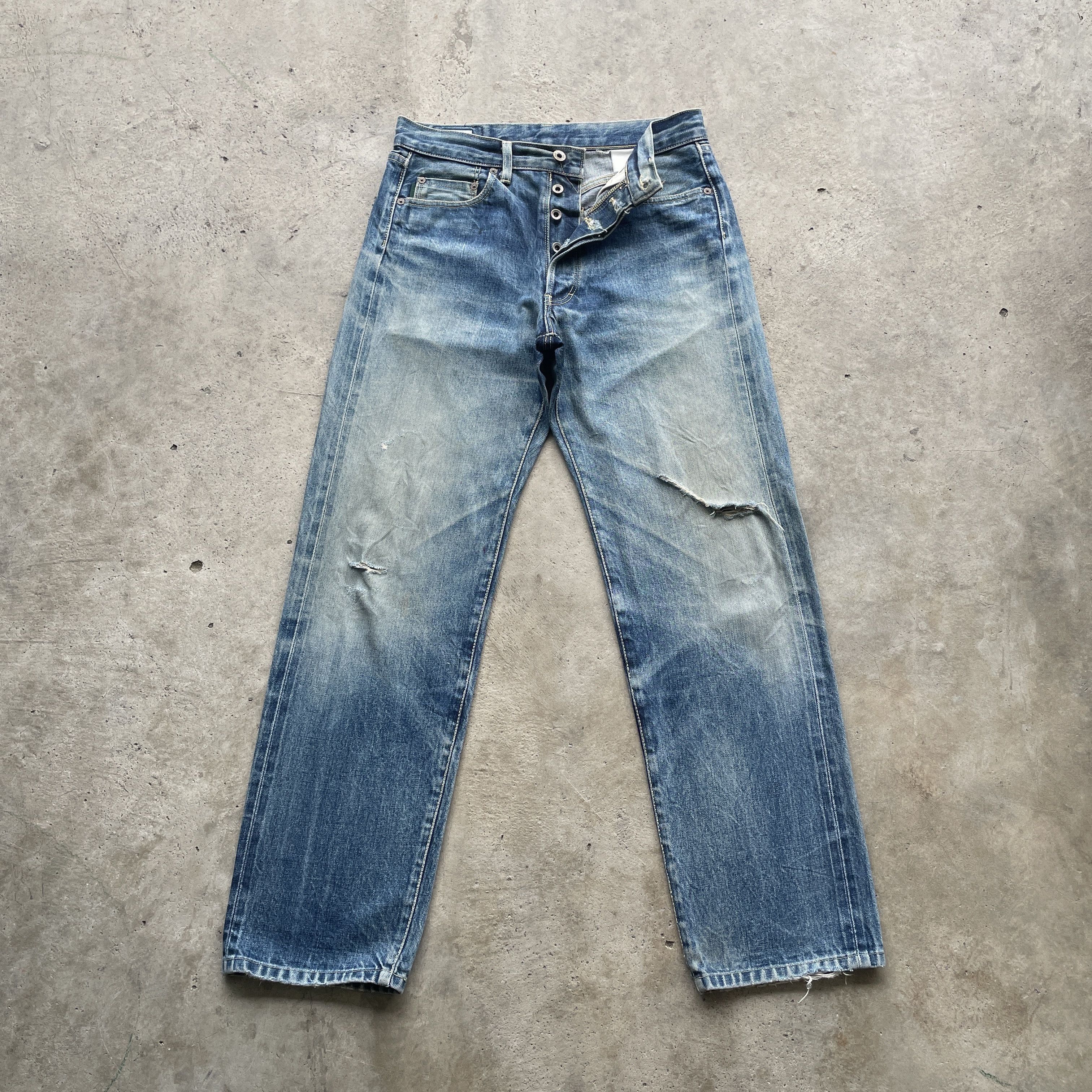 Faded Glory × Paul Smith PAUL SMITH DISTRESSED SELVEDGE JEANS FADED PANTS DENIM W31 Size US 31 - 2 Thumbnail