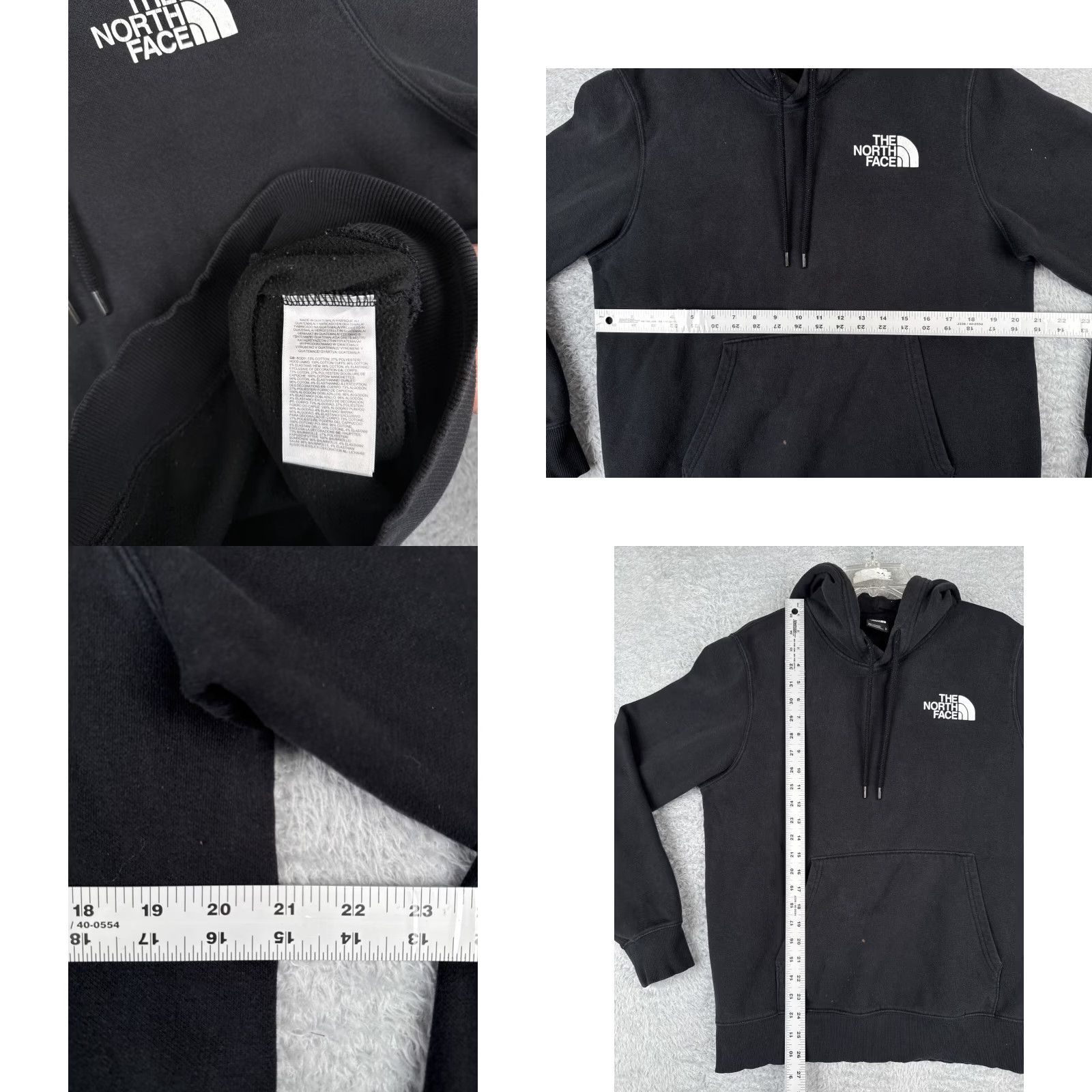 The North Face The North Face Hoodie Mens M Black Pullover Cotton Blend Logo Pockets 90s? (adjusted) Size US M / EU 48-50 / 2 - 8 Thumbnail