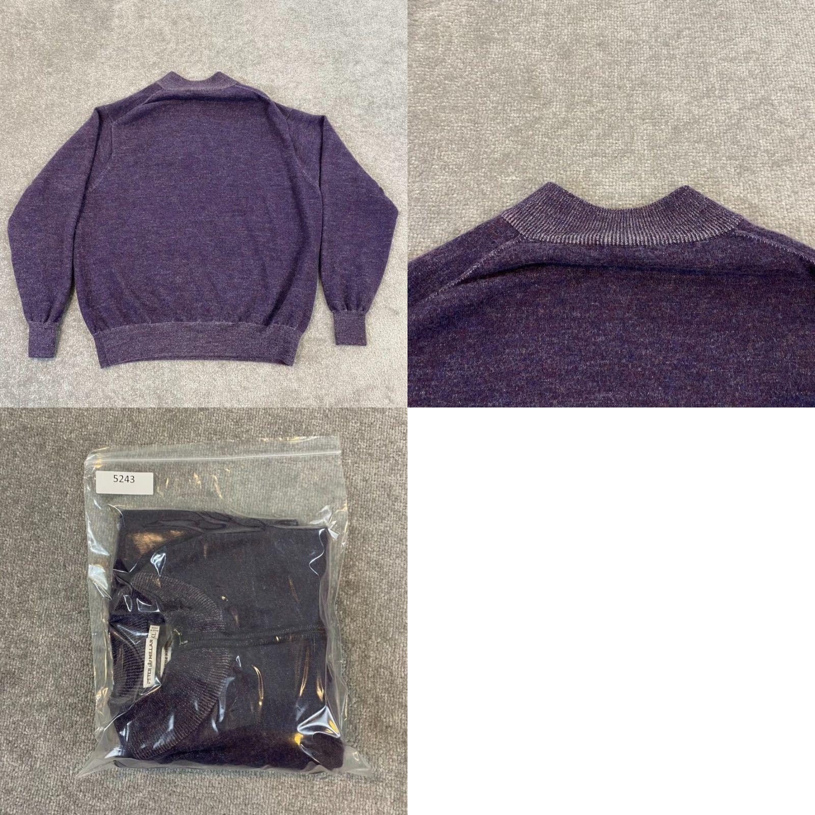 Peter Millar PETER MILLAR Sweater Mens Extra Large Purple 100% Merino Wool 1/4 Zip Pullover Size US XL / EU 56 / 4 - 8 Thumbnail