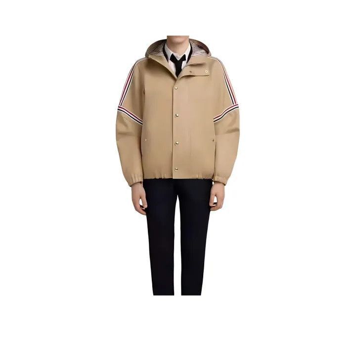 Thom Browne Thom Browne Khaki Hooded Long Sleeve Jacket -2507 Size US S / EU 44-46 / 1 - 7 Thumbnail