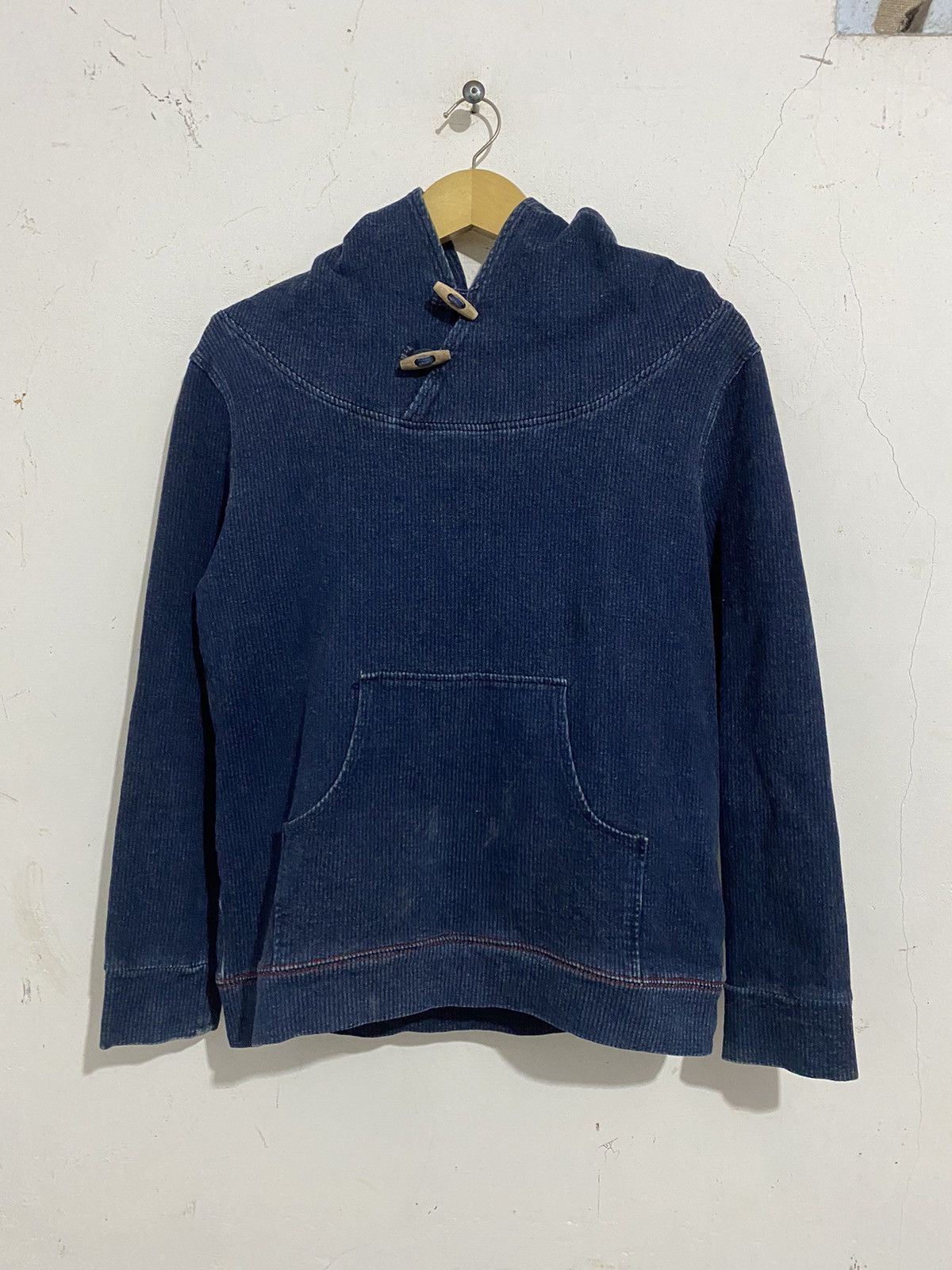image of Hysteric Glamour x Kapital Blueto Japanese Kapital Style Hoodie in Blue Denim, Men's (Size Small)