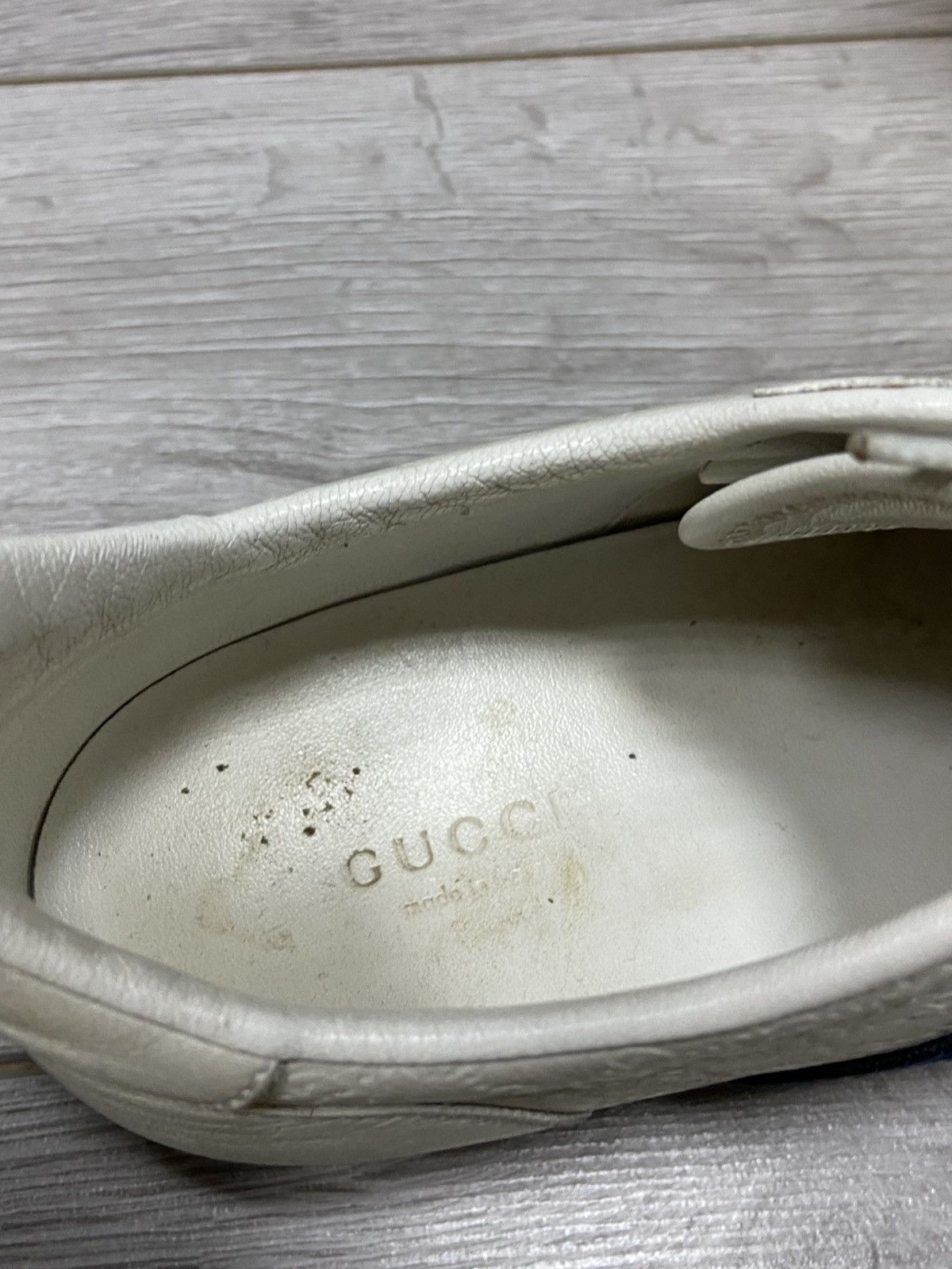Gucci Gucci monogram GG leather sneakers ace green red Size US 8 / IT 38 - 13 Thumbnail