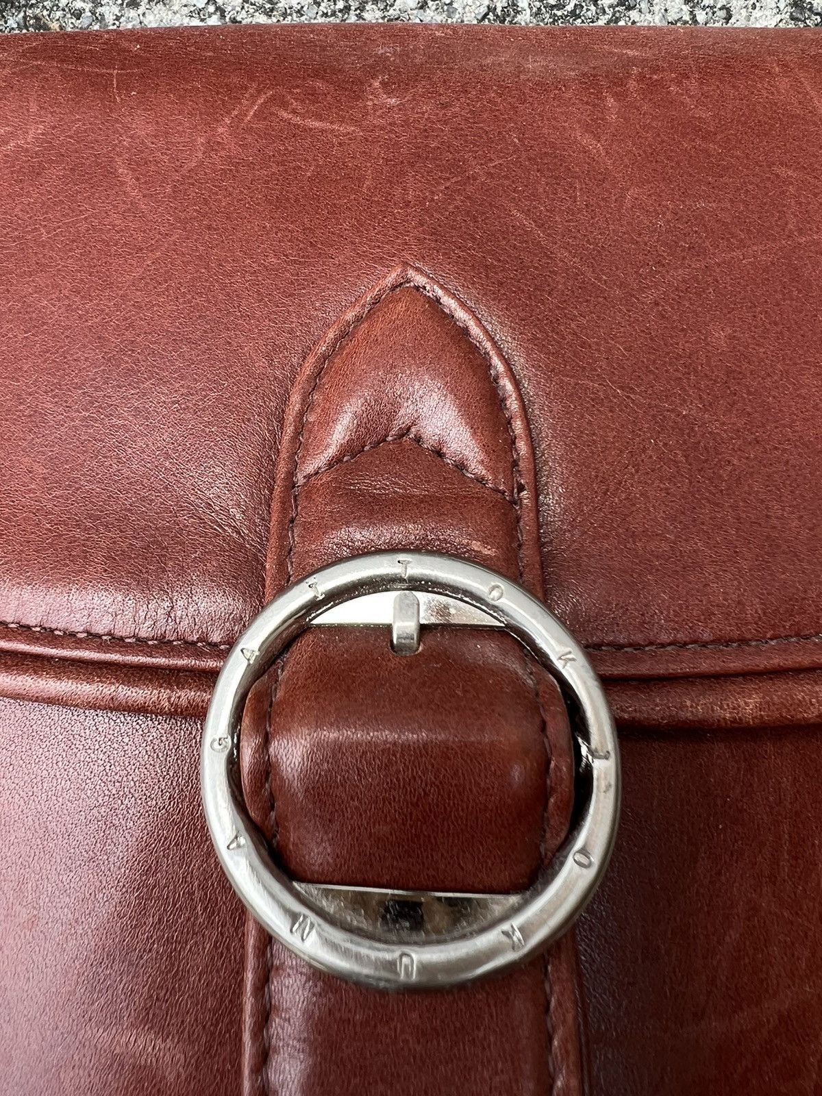 Tokio Kumagai Vintage 90s Tokio Kumagai Paris Patina Leather 2 Way Bag Size ONE SIZE - 11 Thumbnail