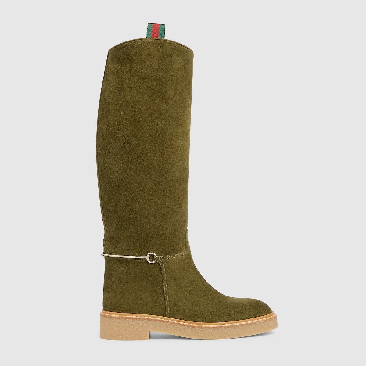 Gucci Slim Horsebit Suede Knee Boots SIZE 38