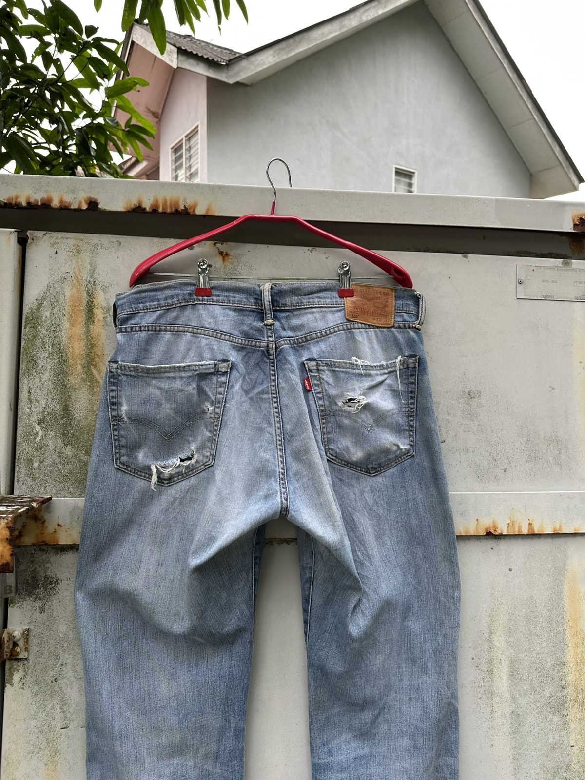 Levi's Vintage Clothing 👹Vintage Levis 505 THRASHED Pocket Baggy Jeans Size US 34 / EU 50 - 9 Thumbnail