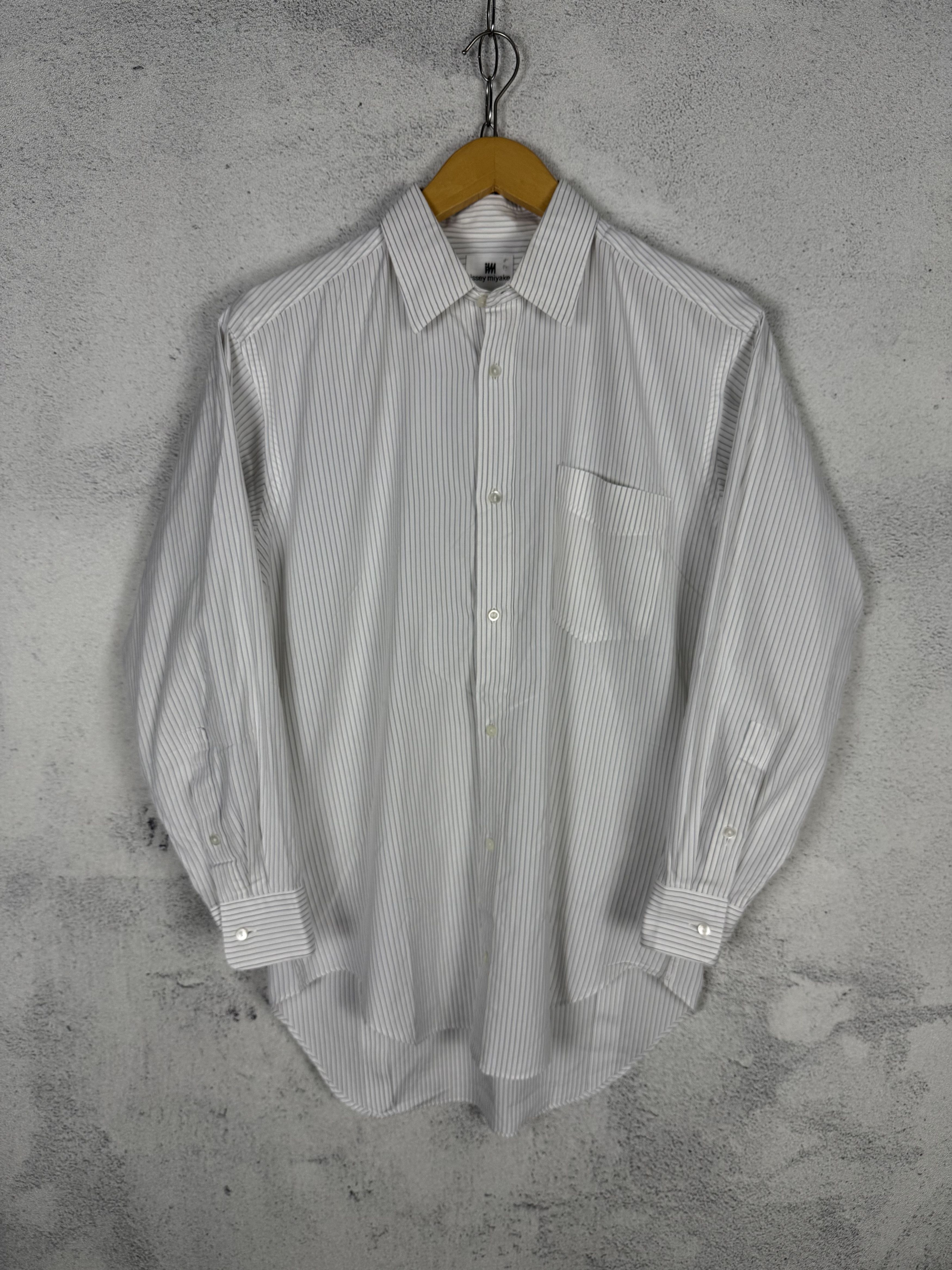 Issey Miyake Vintage Issey Miyake Striped Button Up Shirt Size US S / EU 44-46 / 1 - 1 Thumbnail